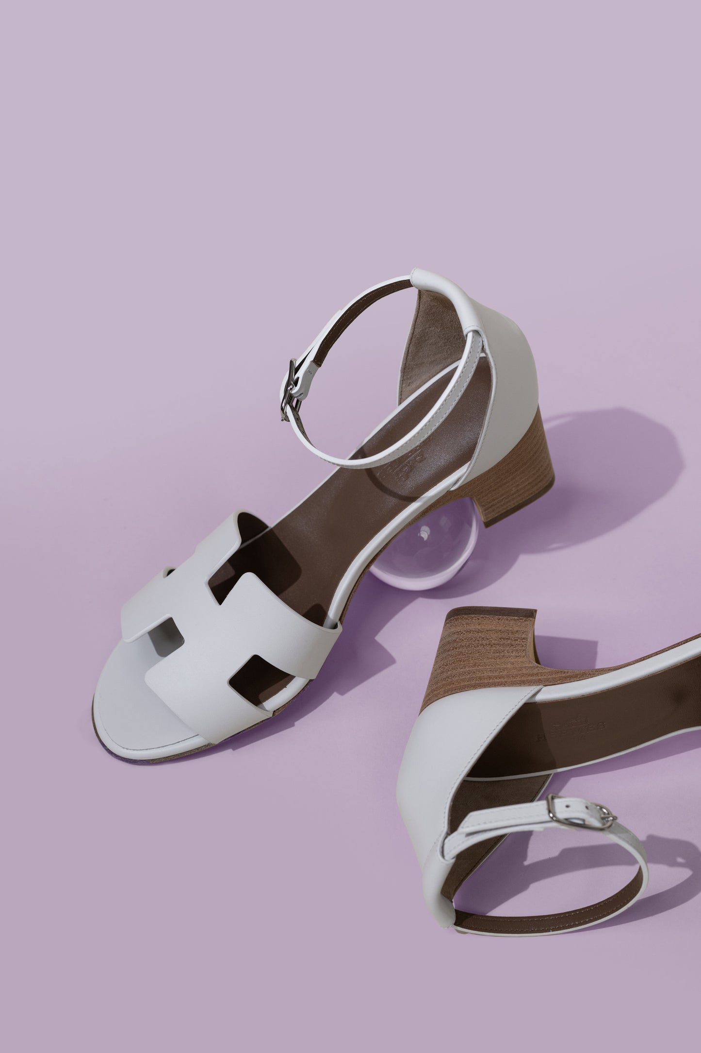 Hermès Ecens 50 Sandals in White