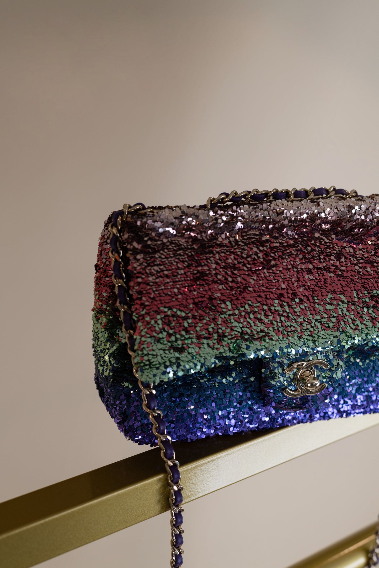 Chanel Multicolor Mini Sequins Flap Bag