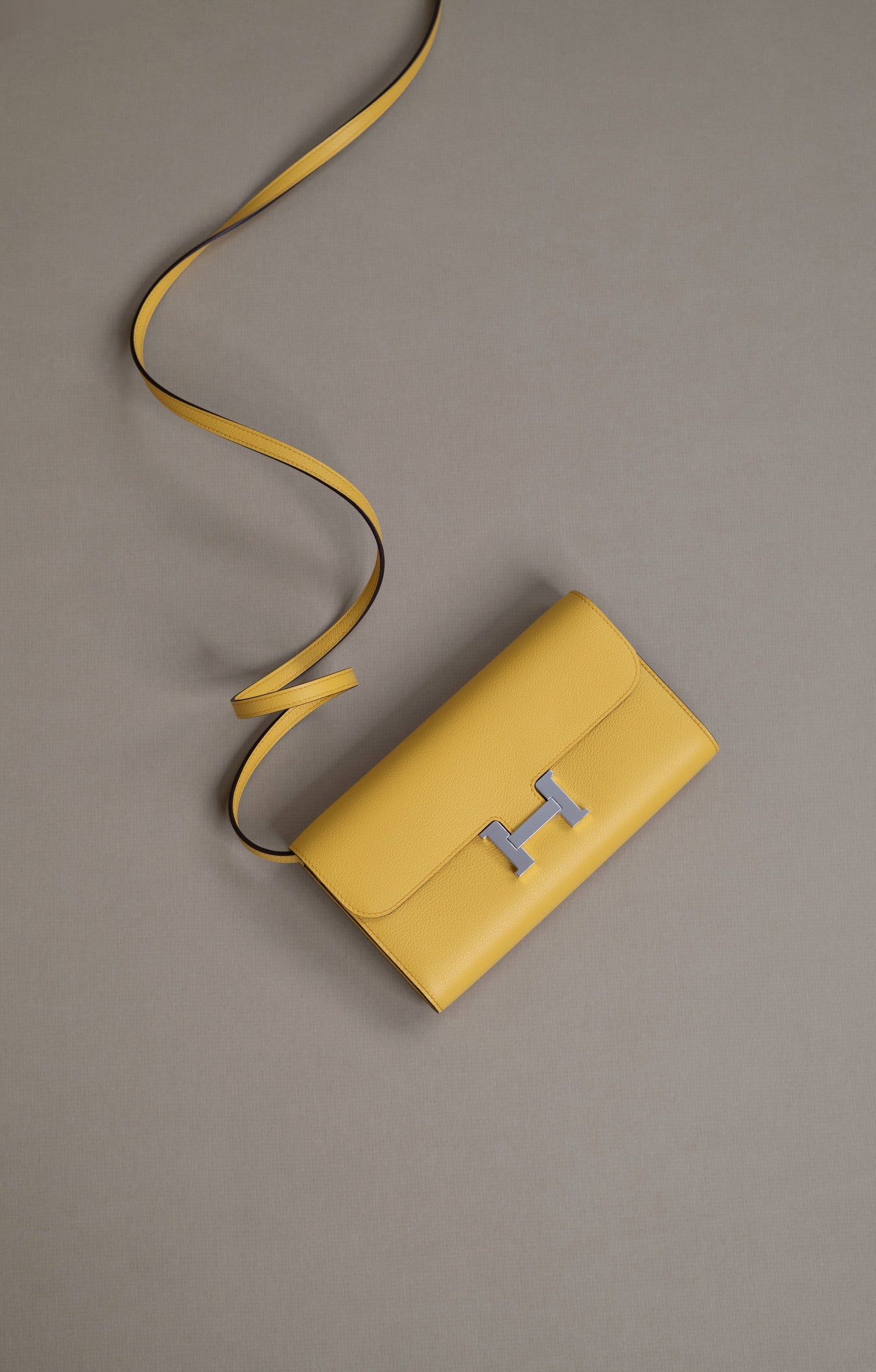 Hermès Constance To Go Wallet Evercolor Sun PHW