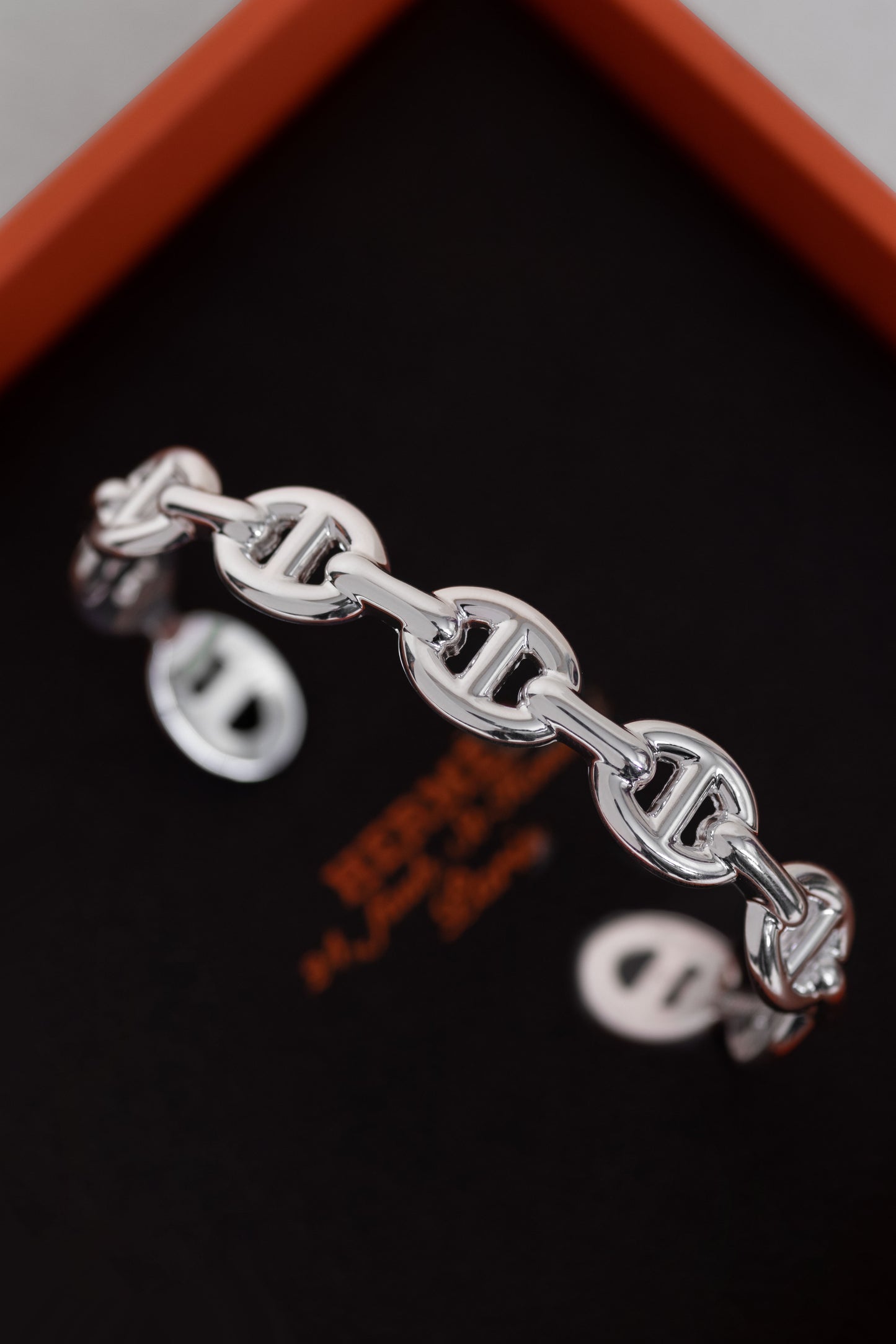 Hermès Chaine D'ancre Enchainee Silver Bracelet