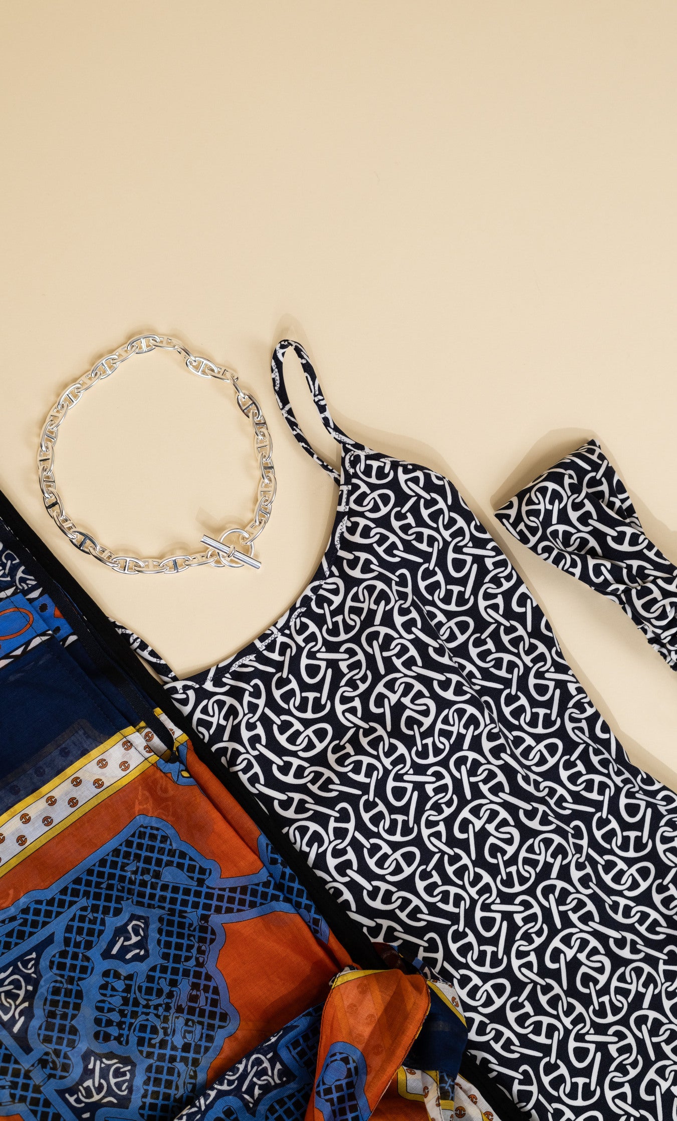 Hermès Blue Beach Set with Chypre Sandals