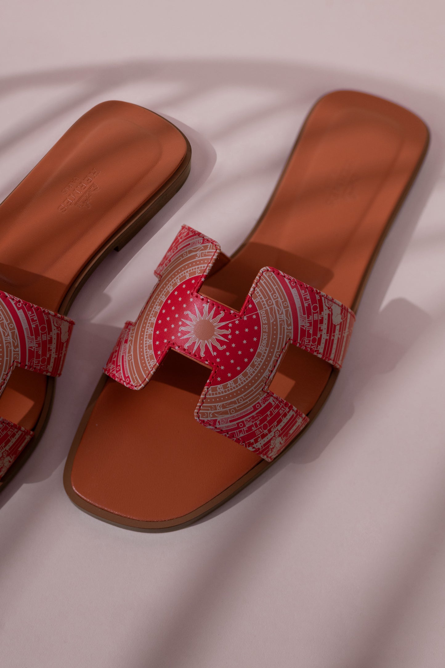 Hermès Oran Sandals in Multicolor Terracotta