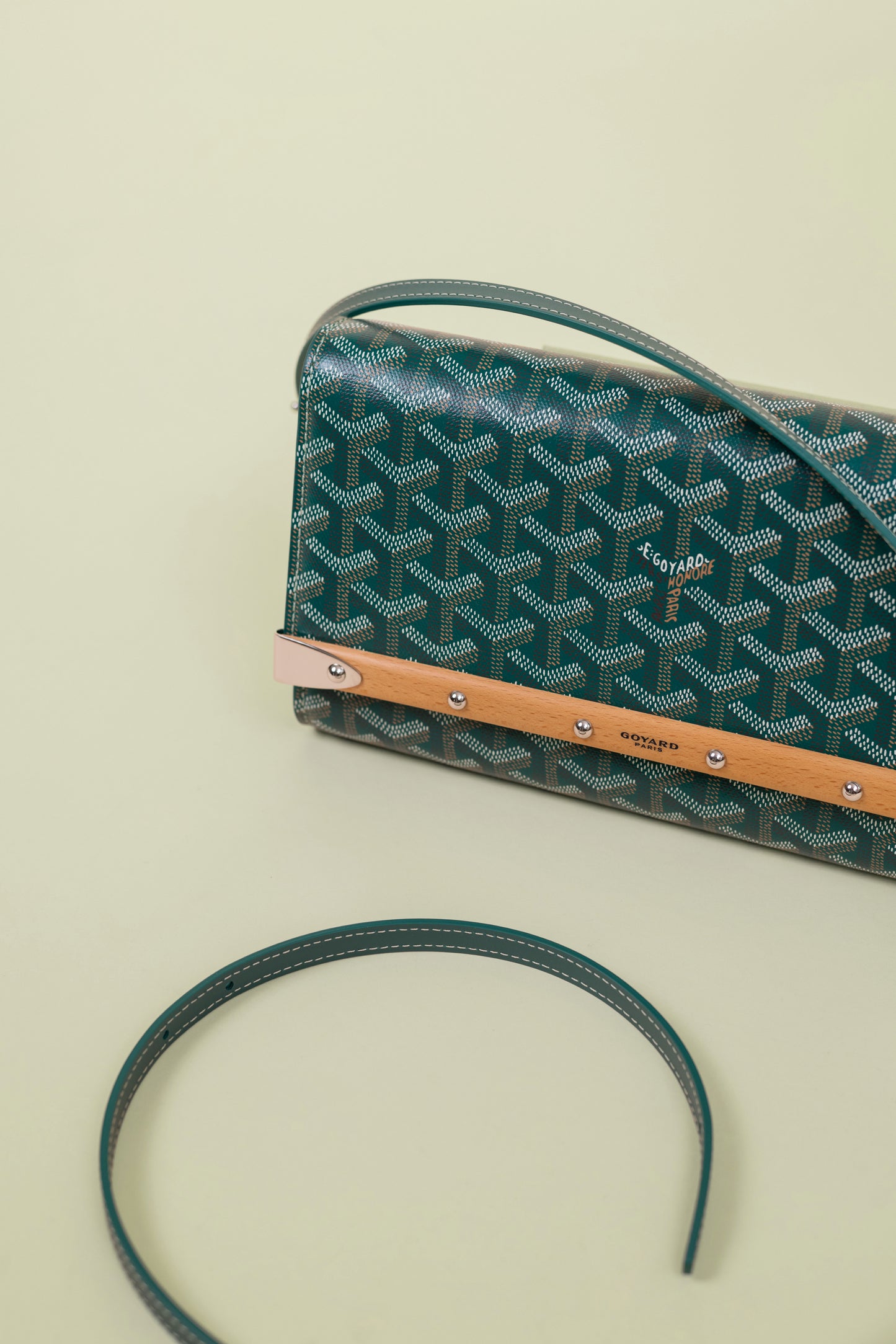 Goyard Monte Carlo Green Wallet in PM with Strap & Mini