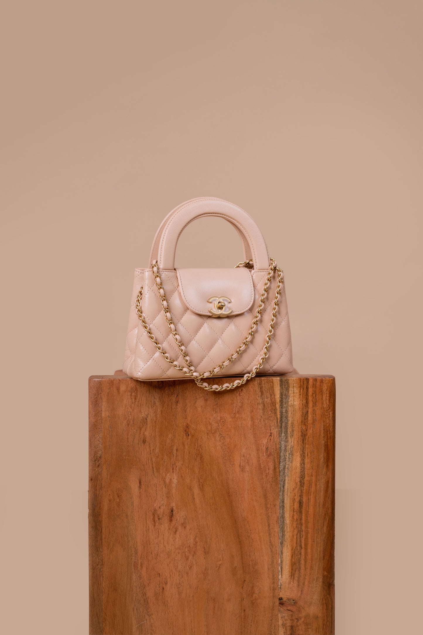 Chanel Nano Bag in Beige with Chain