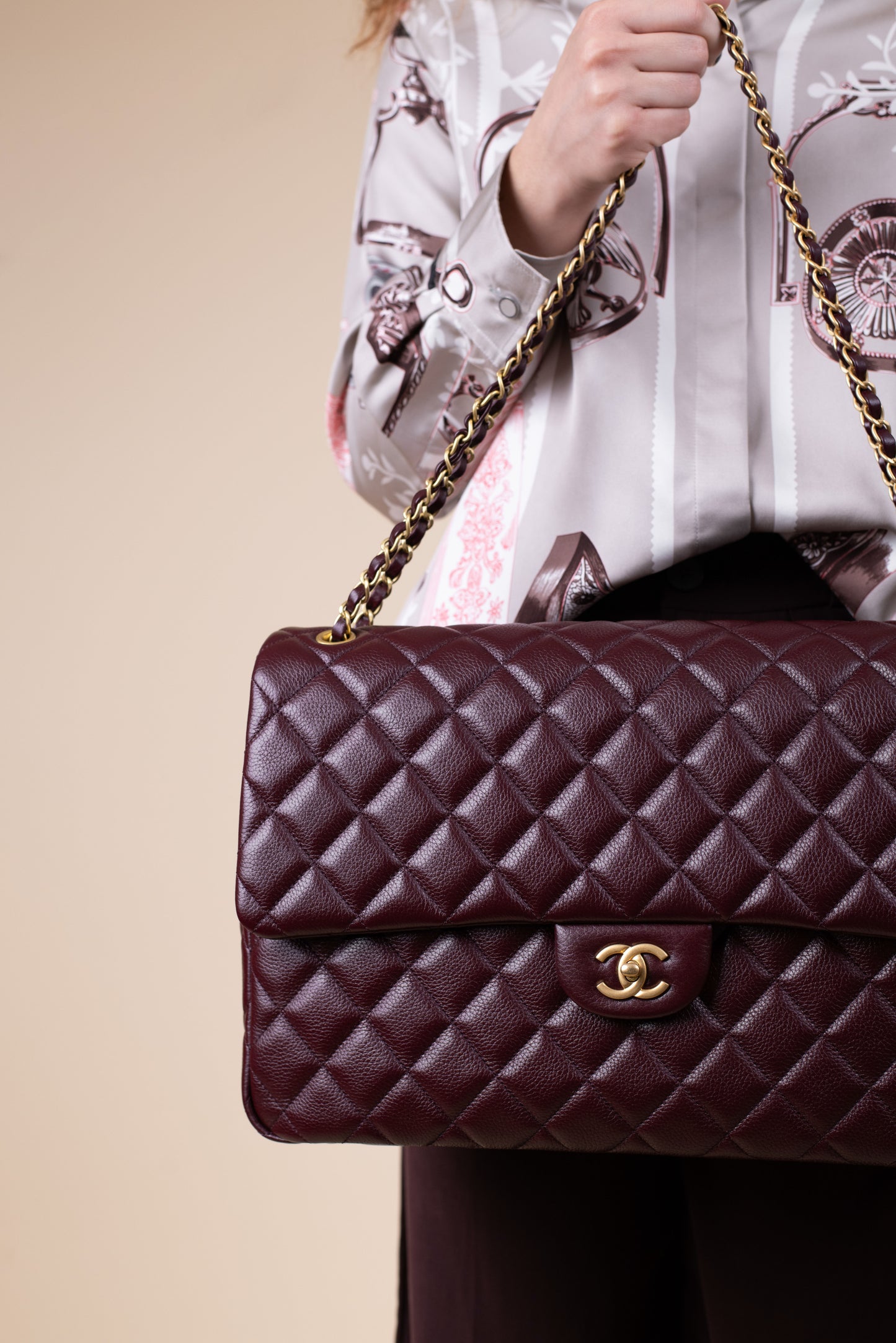Chanel XXL Burgundy Flap Bag