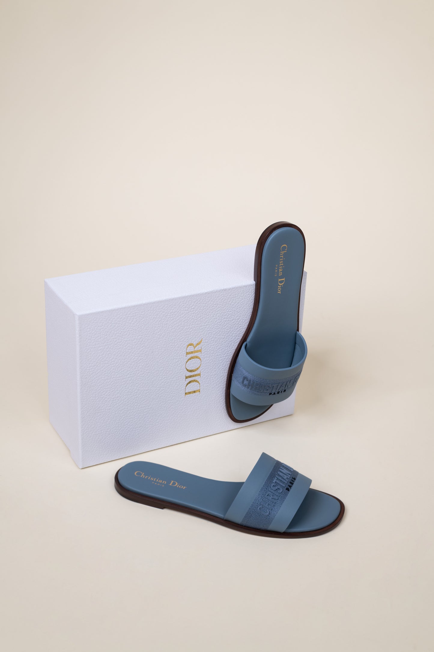 Dior Dway Sandals in Blue Pastel
