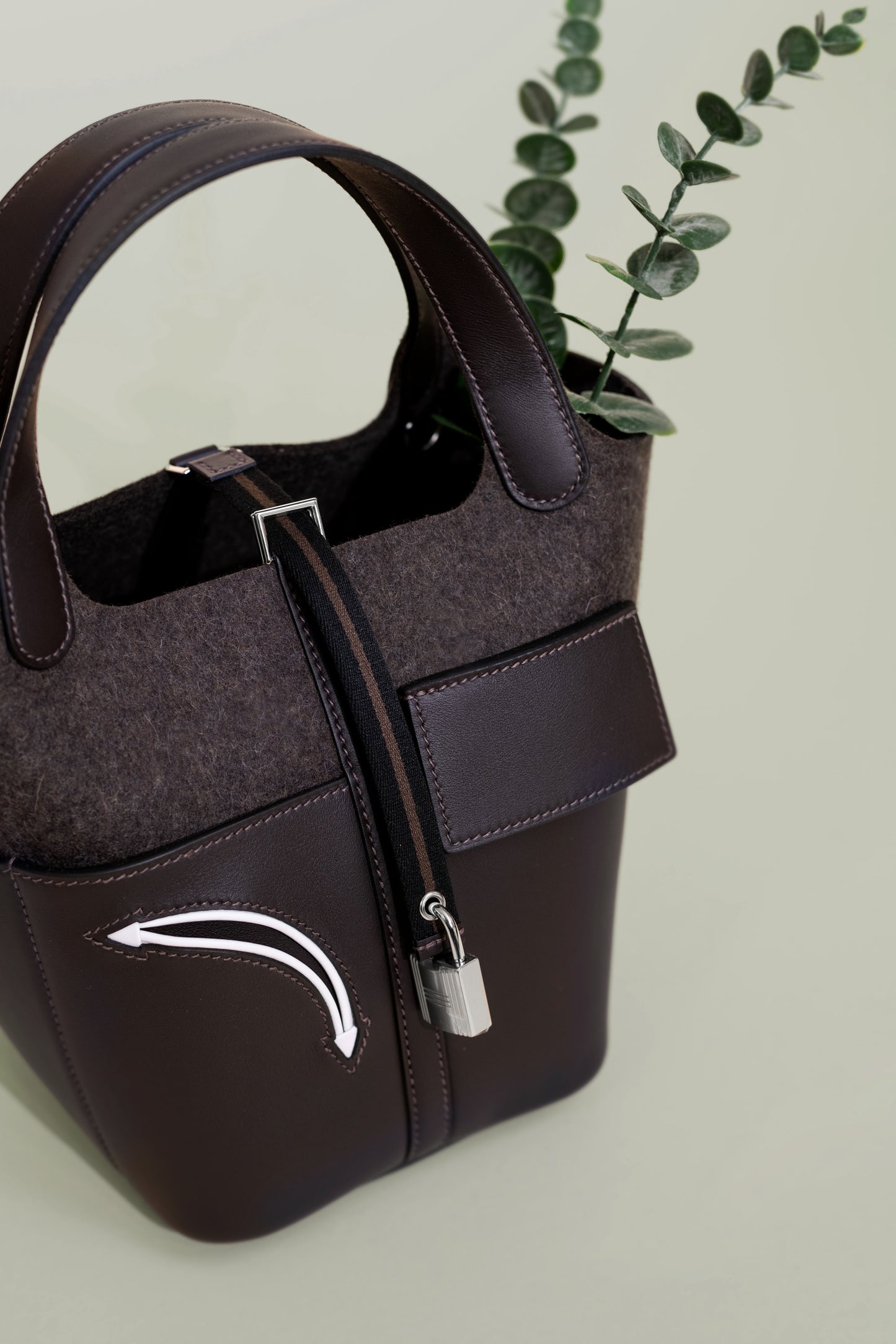 هيرميس بيكوتين لوك 18 Go Team Wool Felt/Ebene PHW