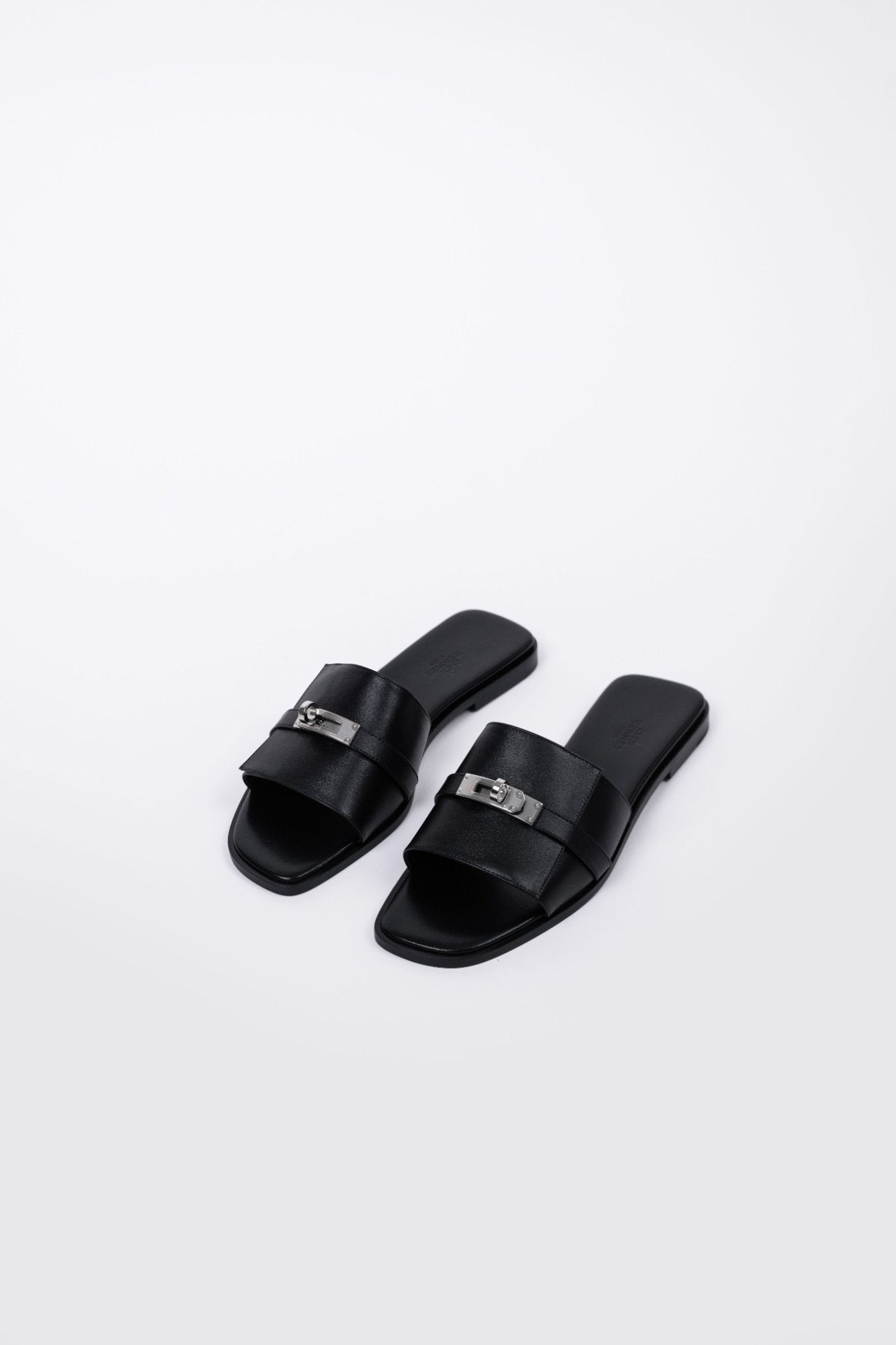 Hermès Giulia Black Sandals PHW