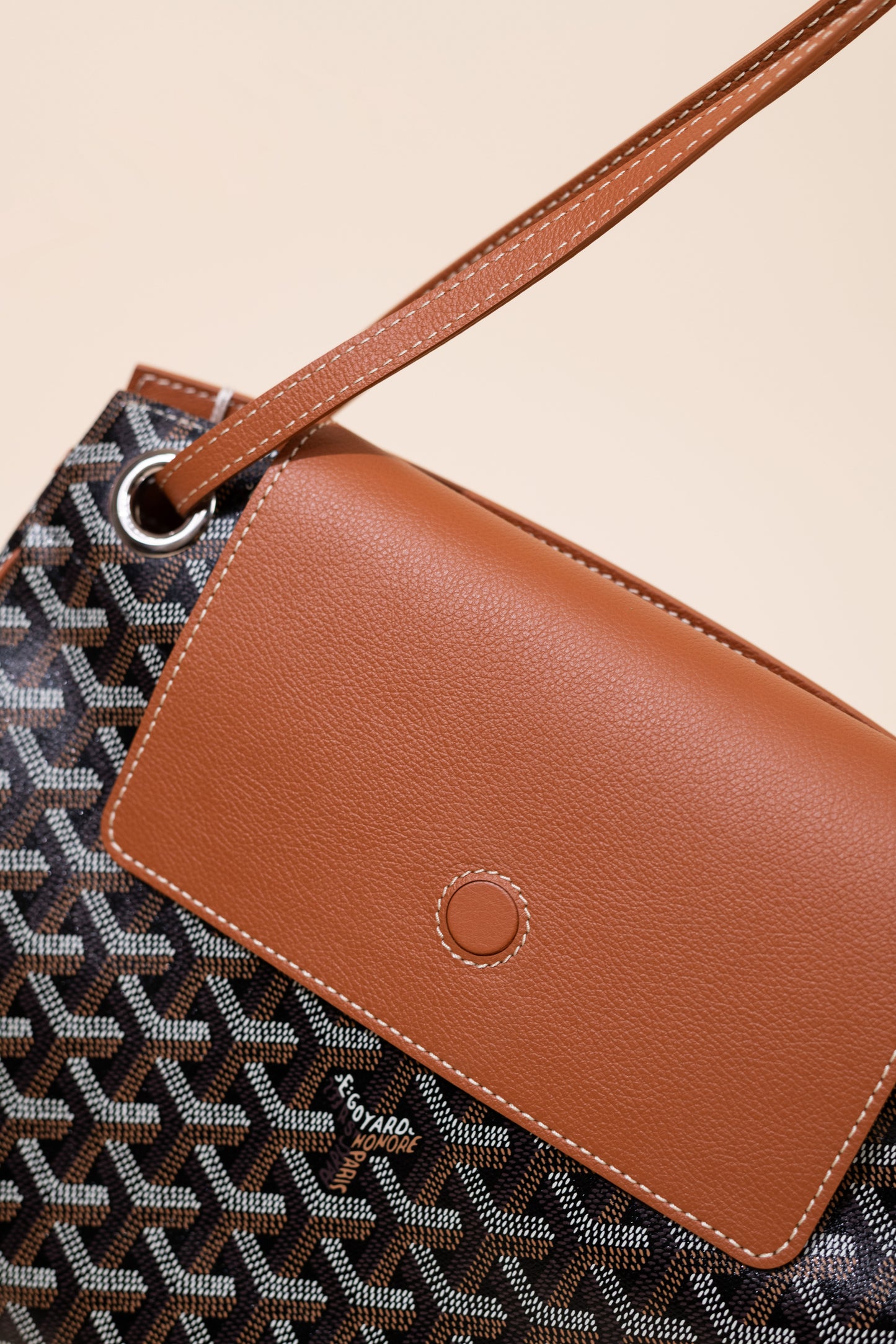 Goyard Rouette PM Tan/Black Bag