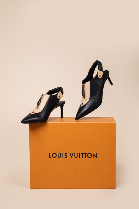 حذاء Louis Vuitton Allure Slingback ذو الكعب الأسود