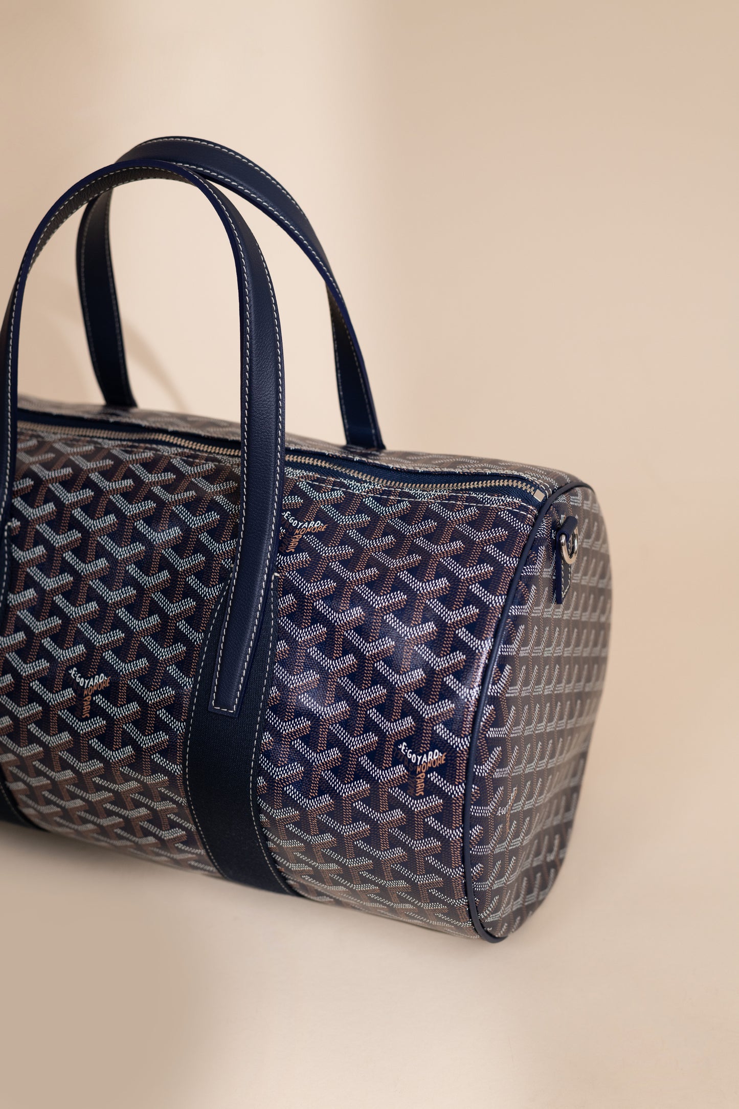 Goyard Barrel 40 Sports Bag in Navy Blue