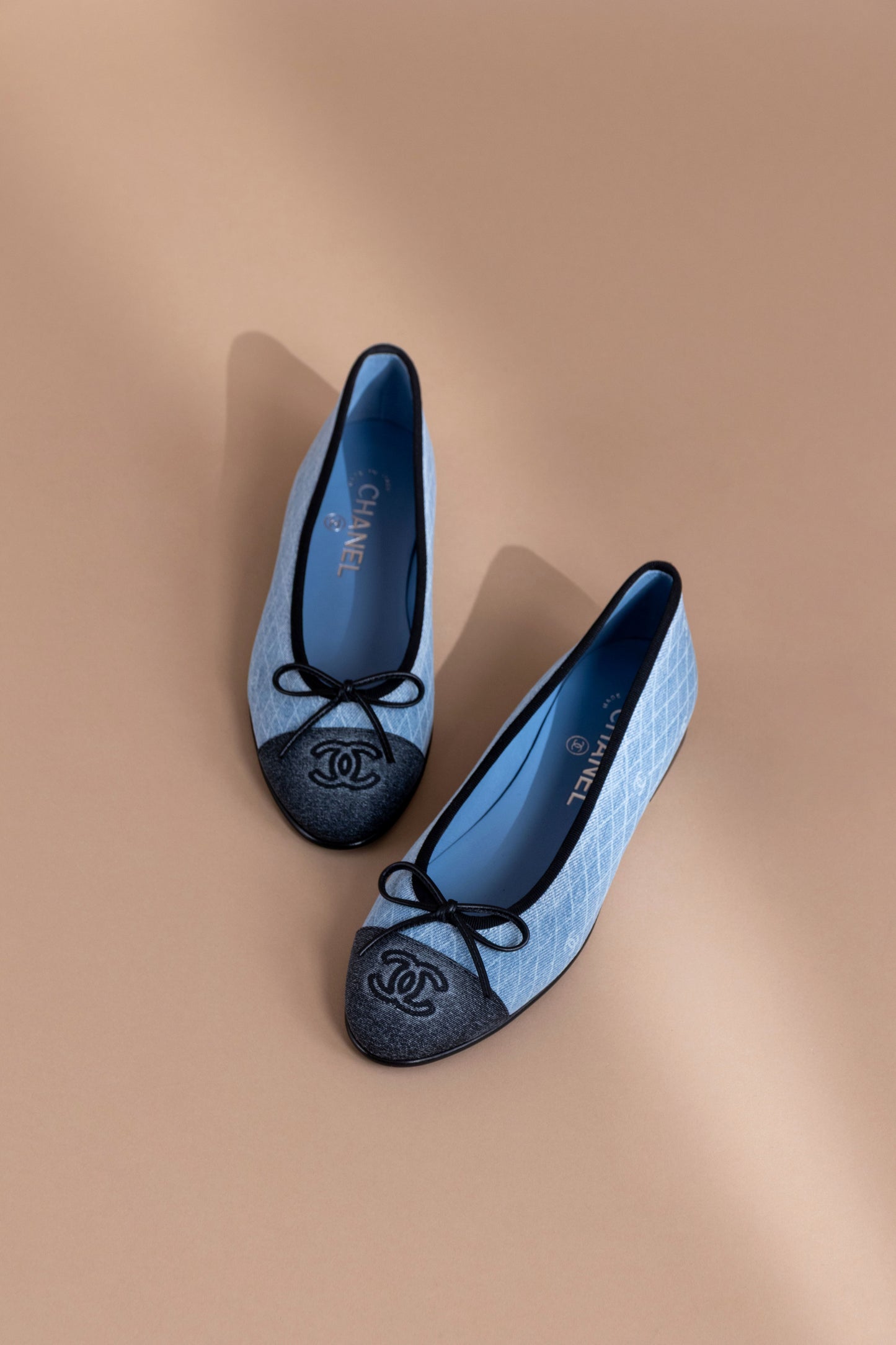 Chanel Denim Ballerina Flats