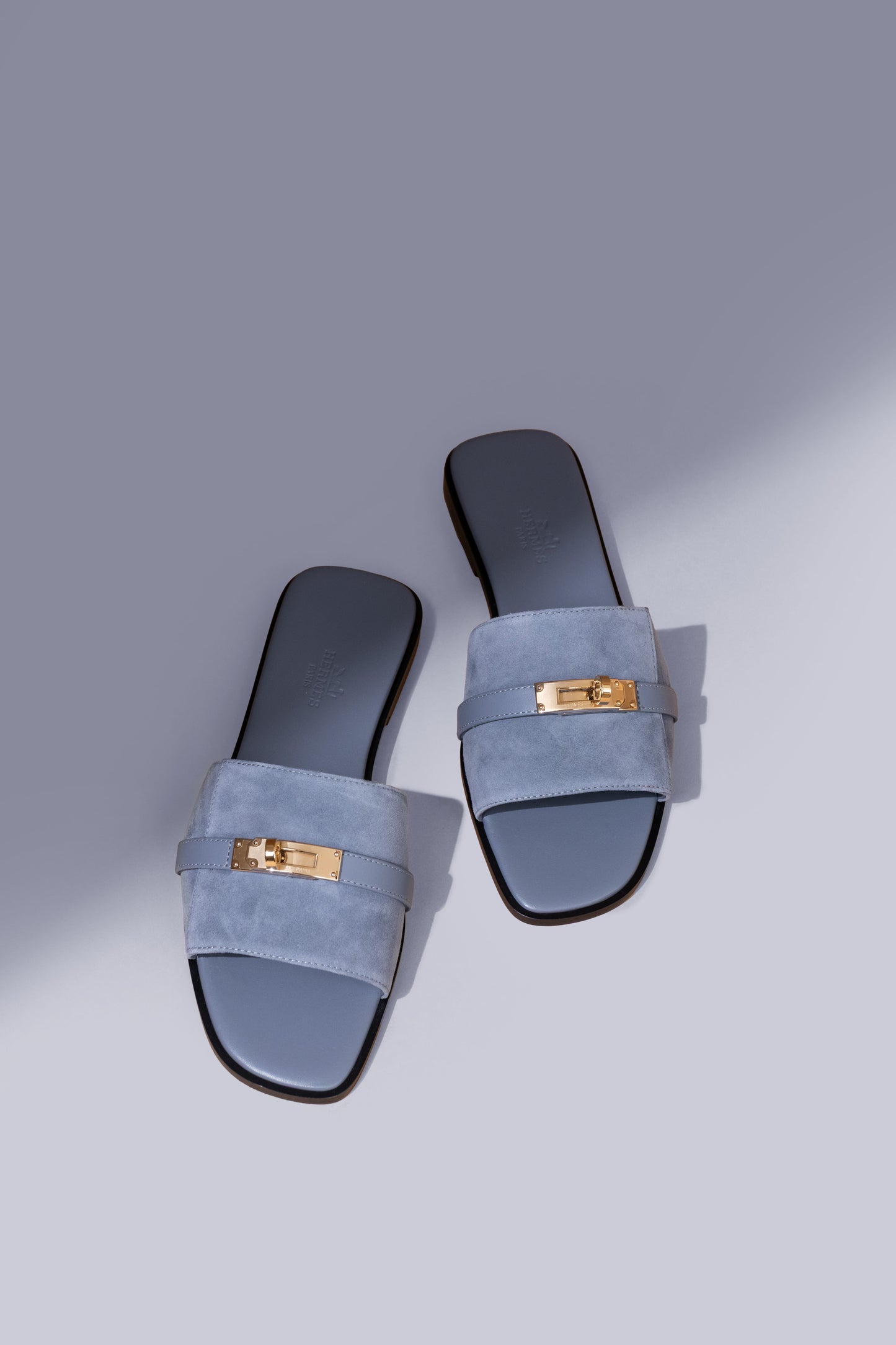 Hermés Giulia Sandals Blue GHW