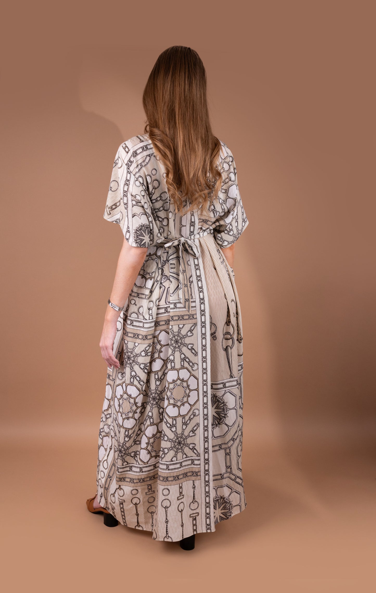 Hermès "Effet Kaleidoscope" Beige Glaise Caftan