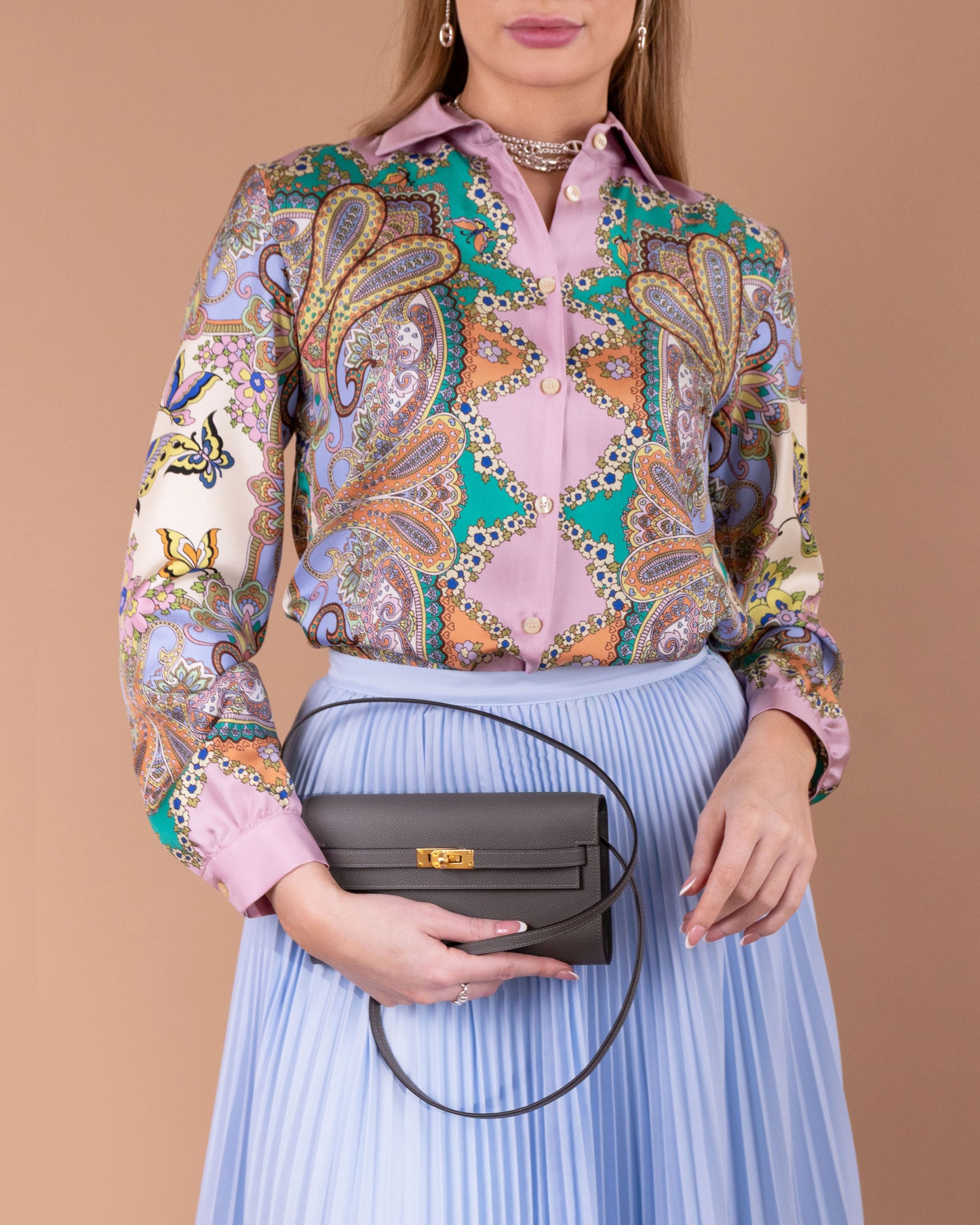 Hermès Kelly Wallet To Go Epsom & Constance Wallet To Go Evercolor Ardoise GHW