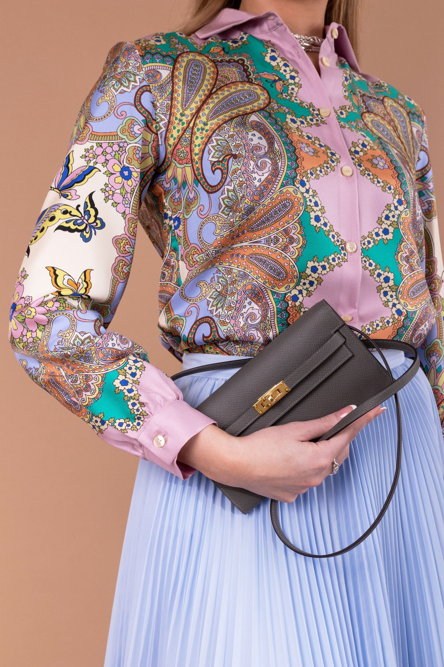 Hermès Kelly Wallet To Go Epsom & Constance Wallet To Go Evercolor Ardoise GHW
