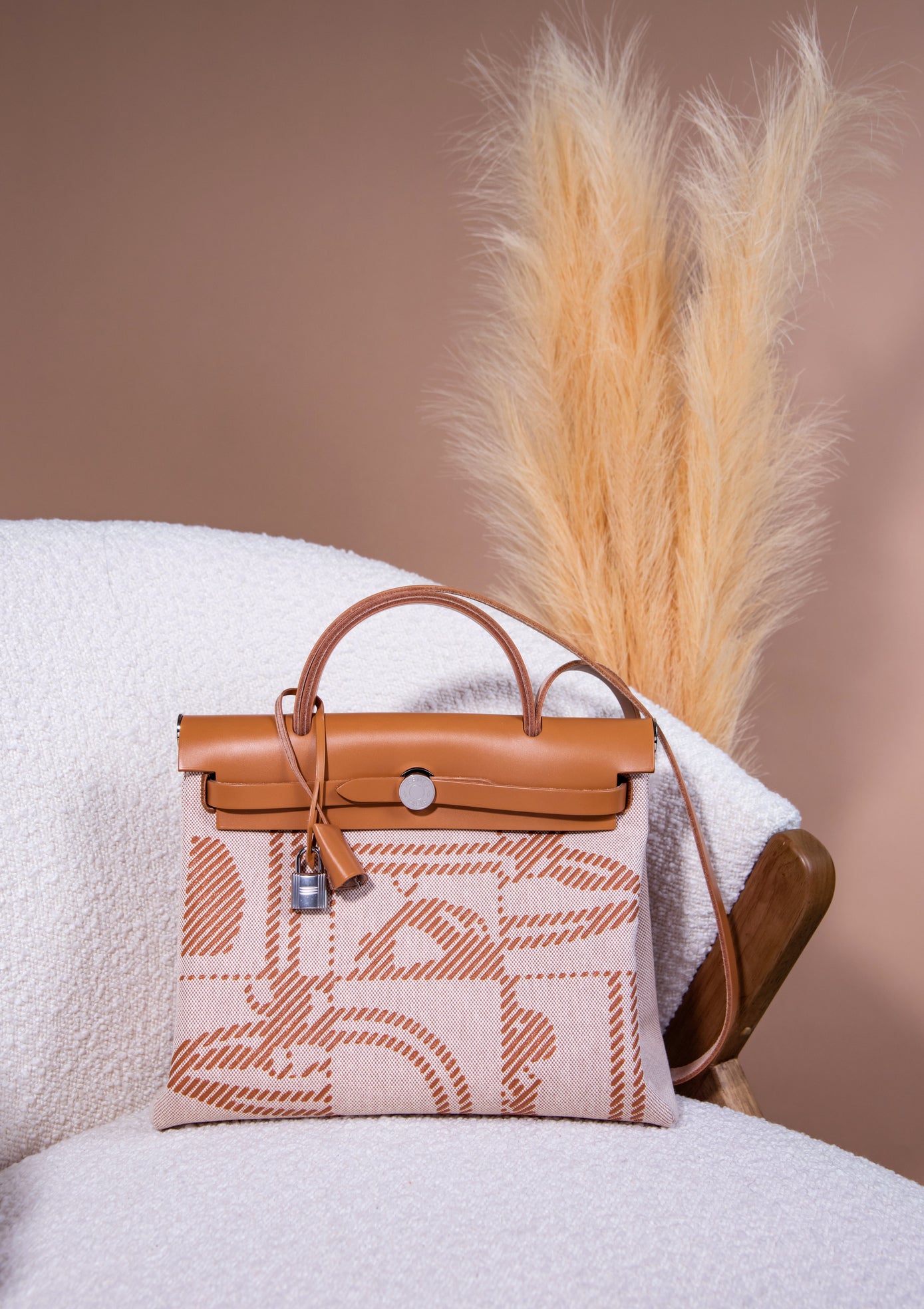 Hermès Herbag 31 in Bride De Gala Neutral
