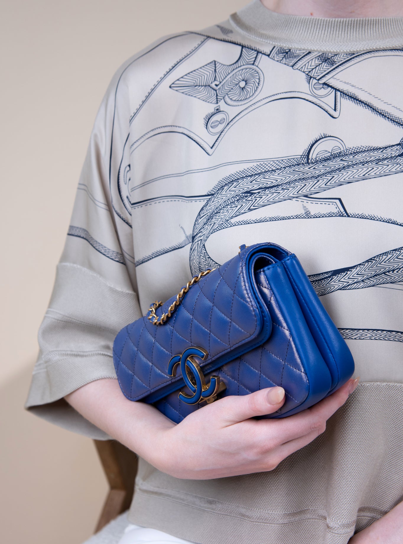Chanel Metallic Indigo Flap Bag