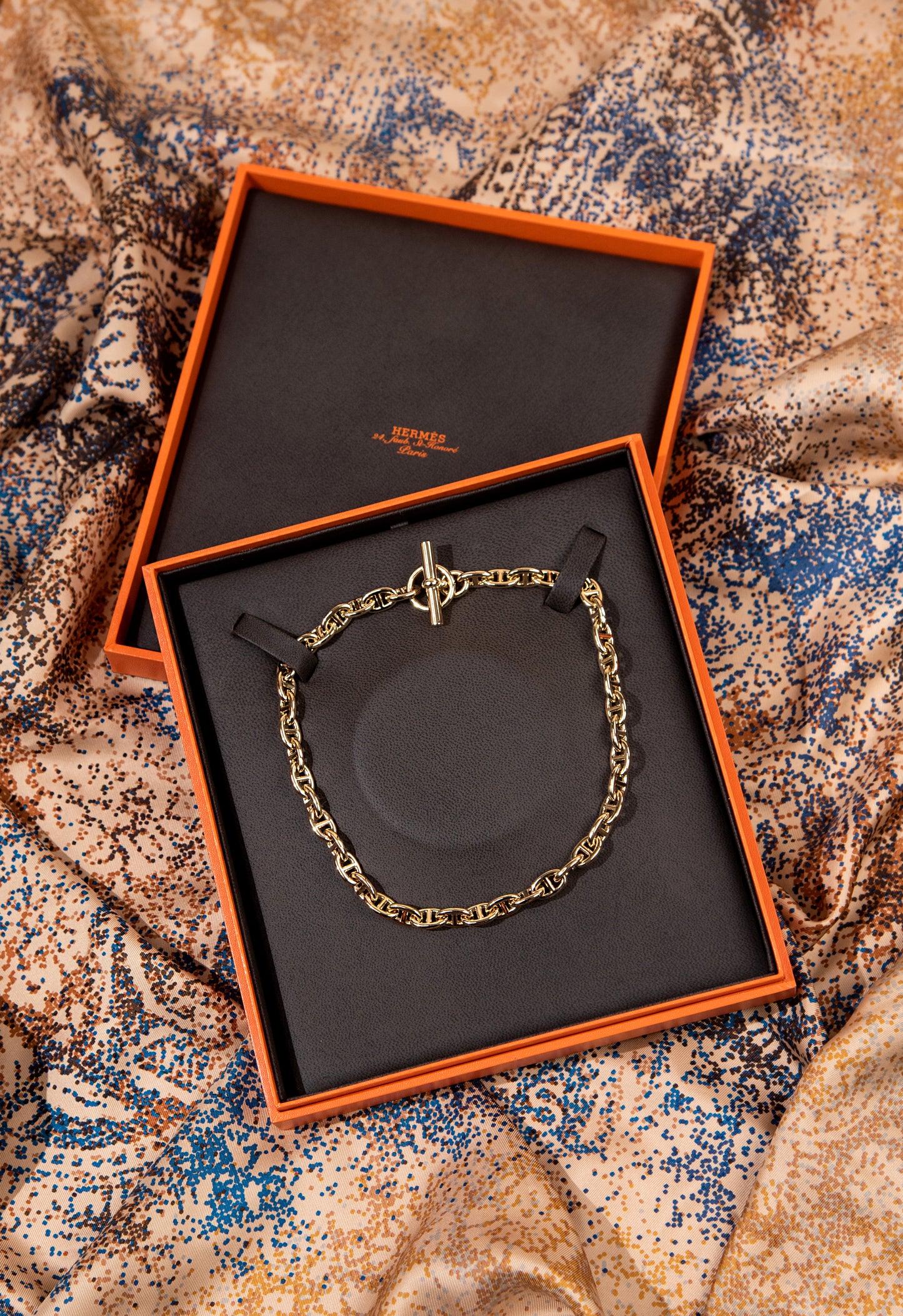 Hermès Chaine D'Ancre Necklace in Gold
