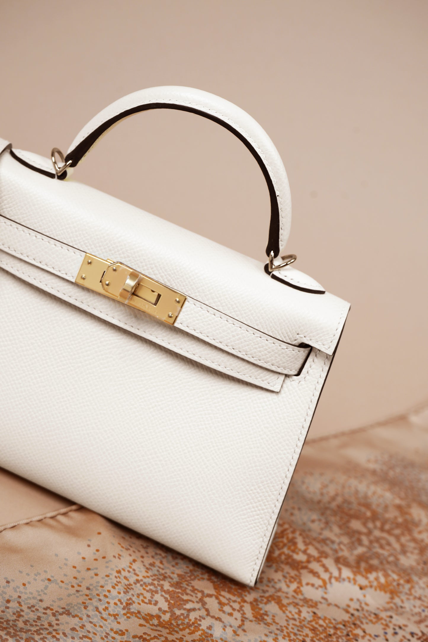 Hermès Mini Kelly 20 Epsom Nata GHW