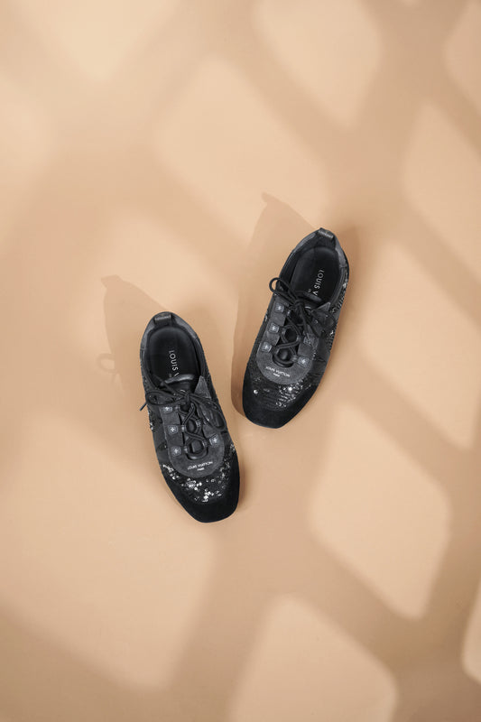 Louis Vuitton LV Sneakerina in Black Sequins