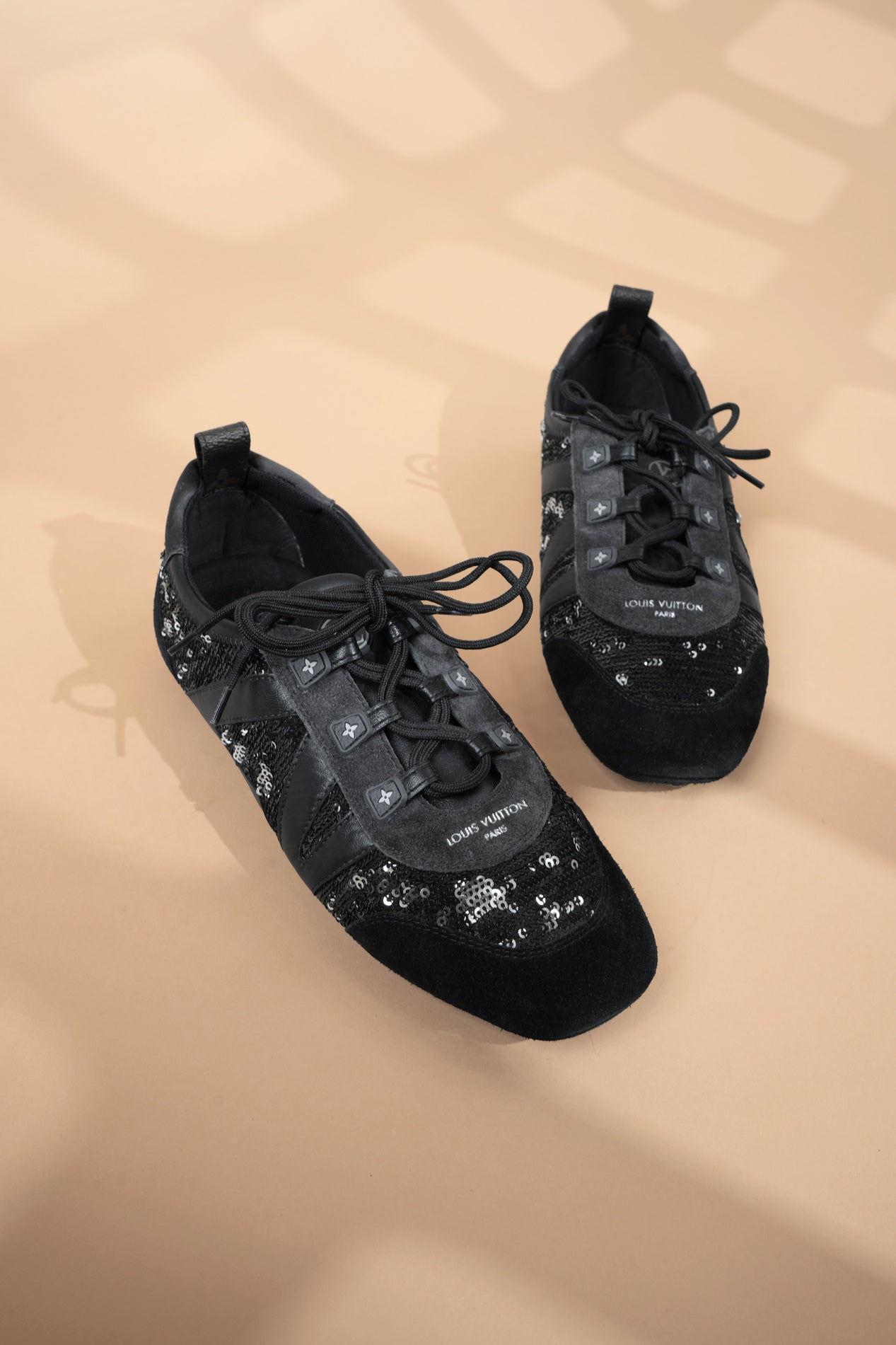 Louis Vuitton LV Sneakerina in Black Sequins