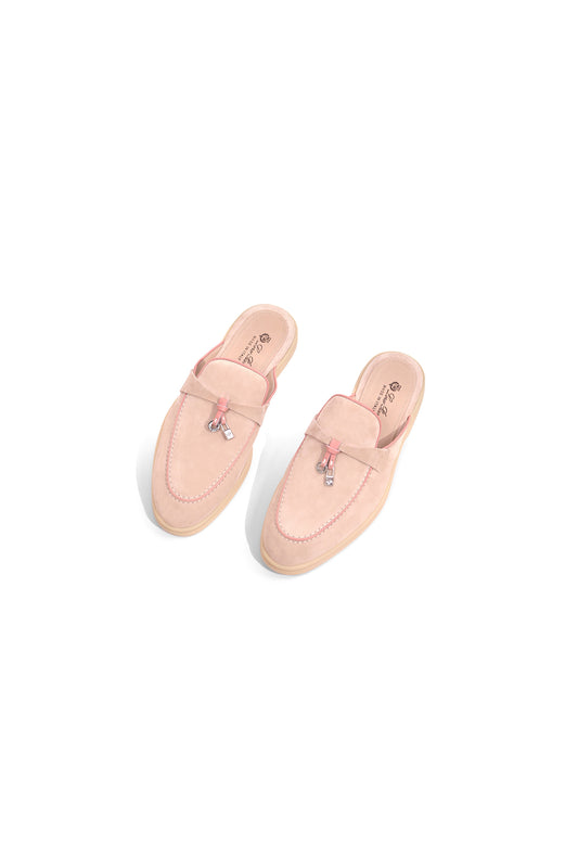 Loro Piana Babouche Mule in Pink Sand