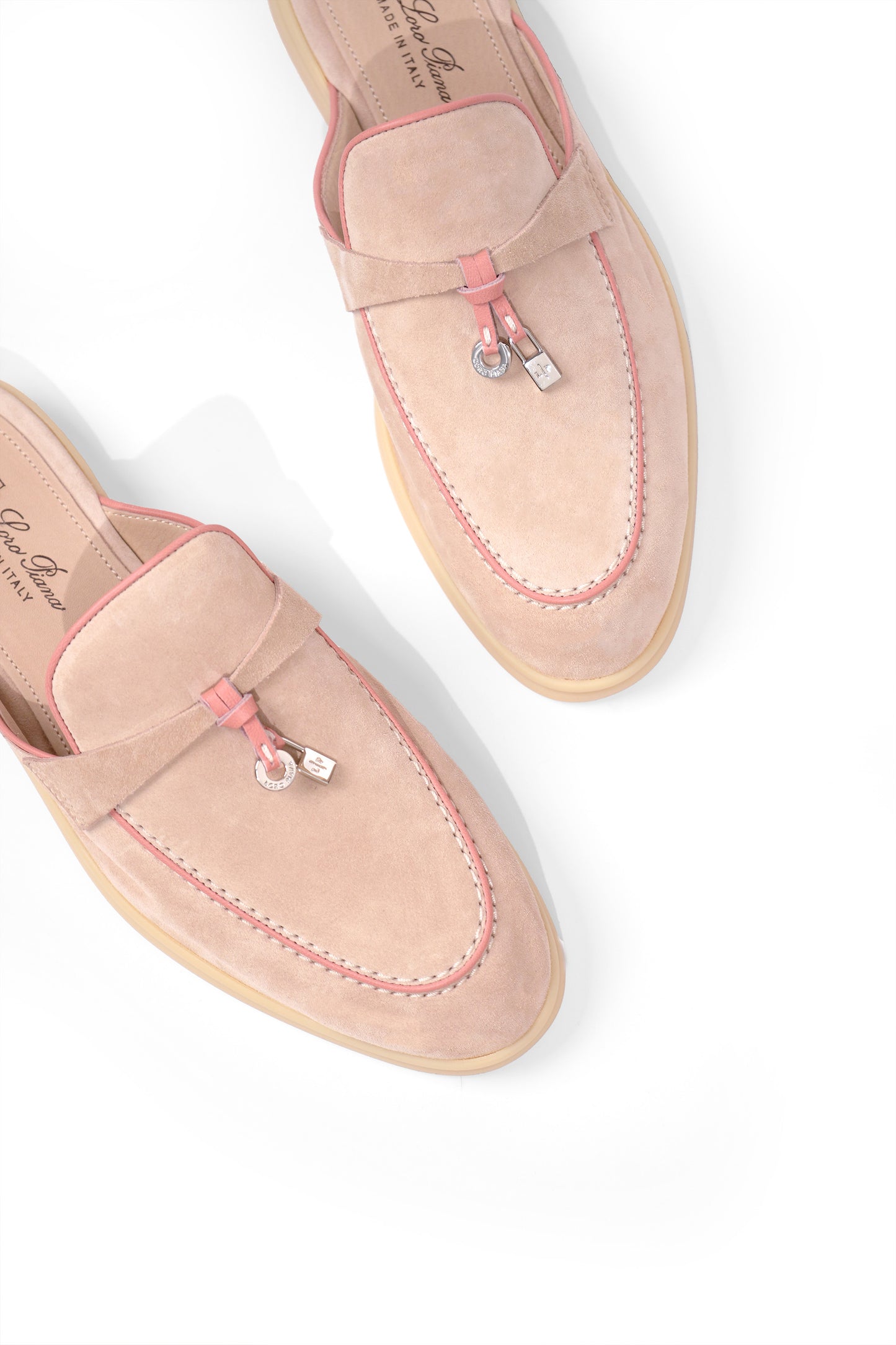 Loro Piana Babouche Mule in Pink Sand