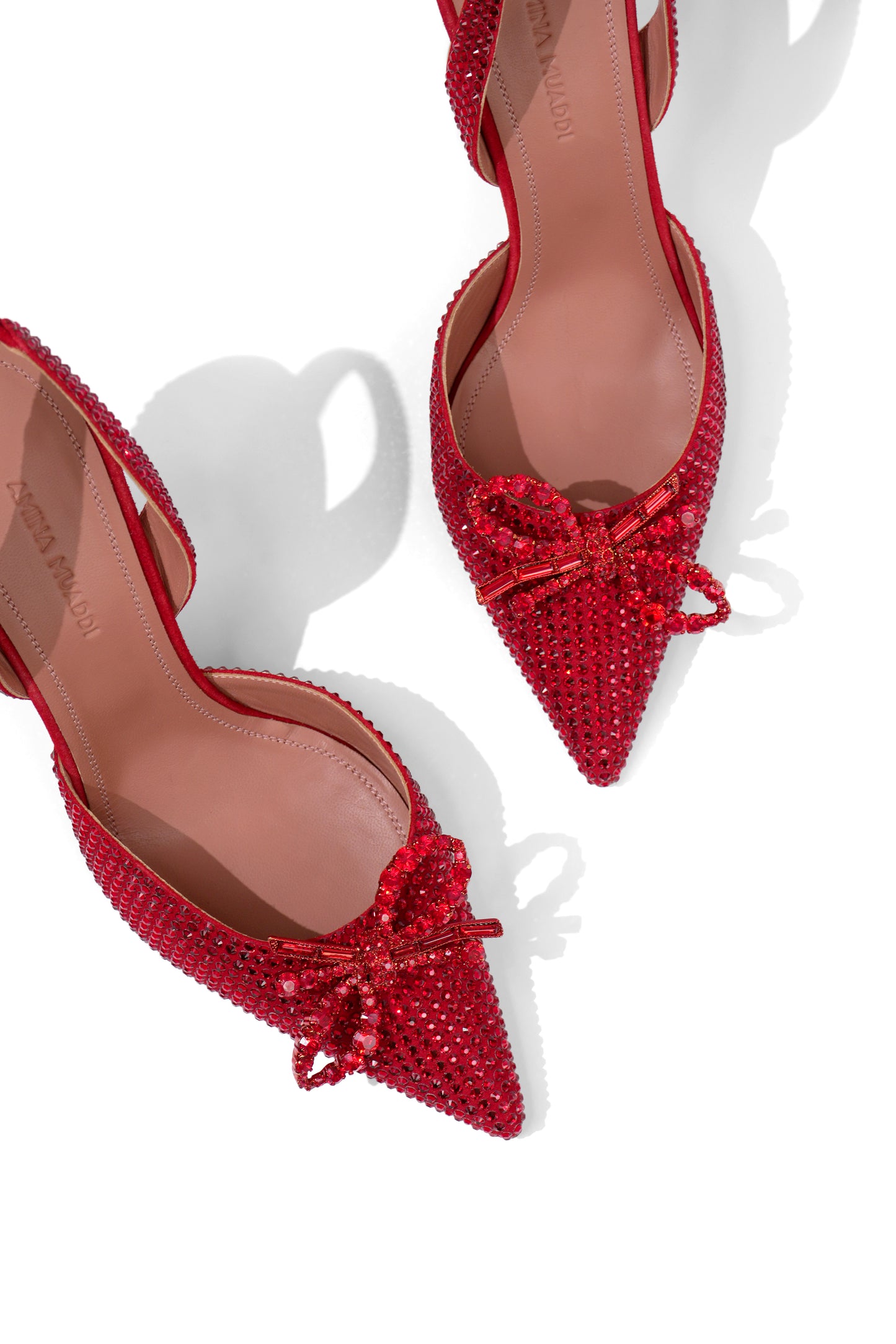 Amina Muaddi Rosie Embellished Slingback Pumps