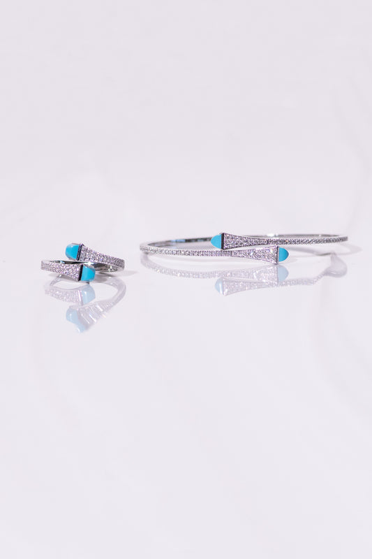 Marli Cleo Turquoise/White Diamond Set
