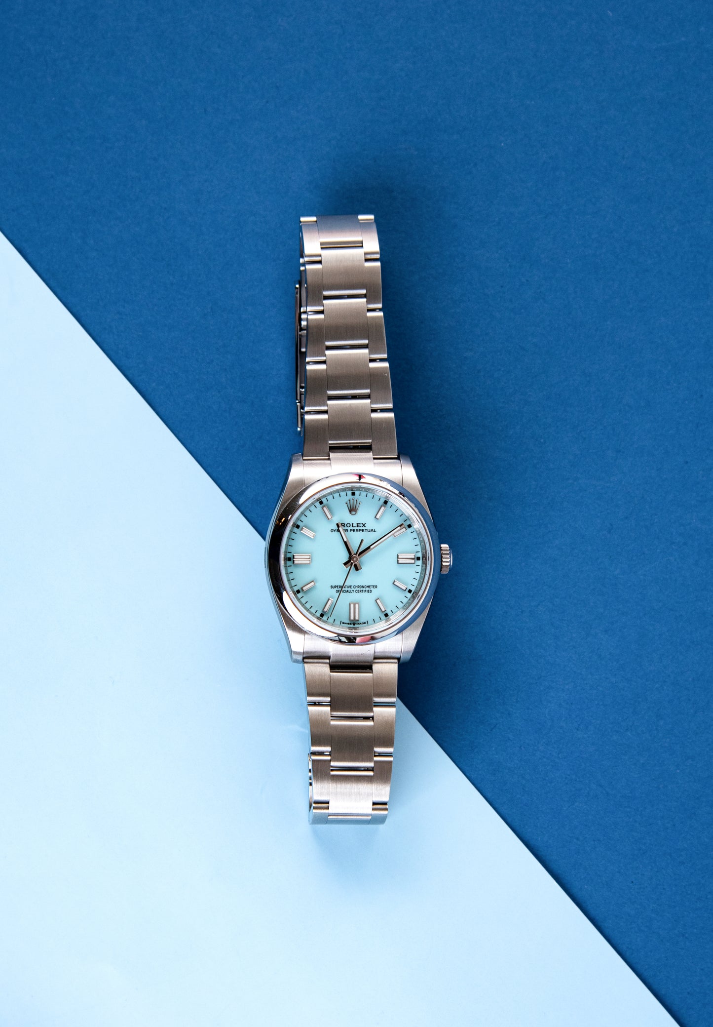 Rolex Oyster Perpetual Watch in Turquoise Blue