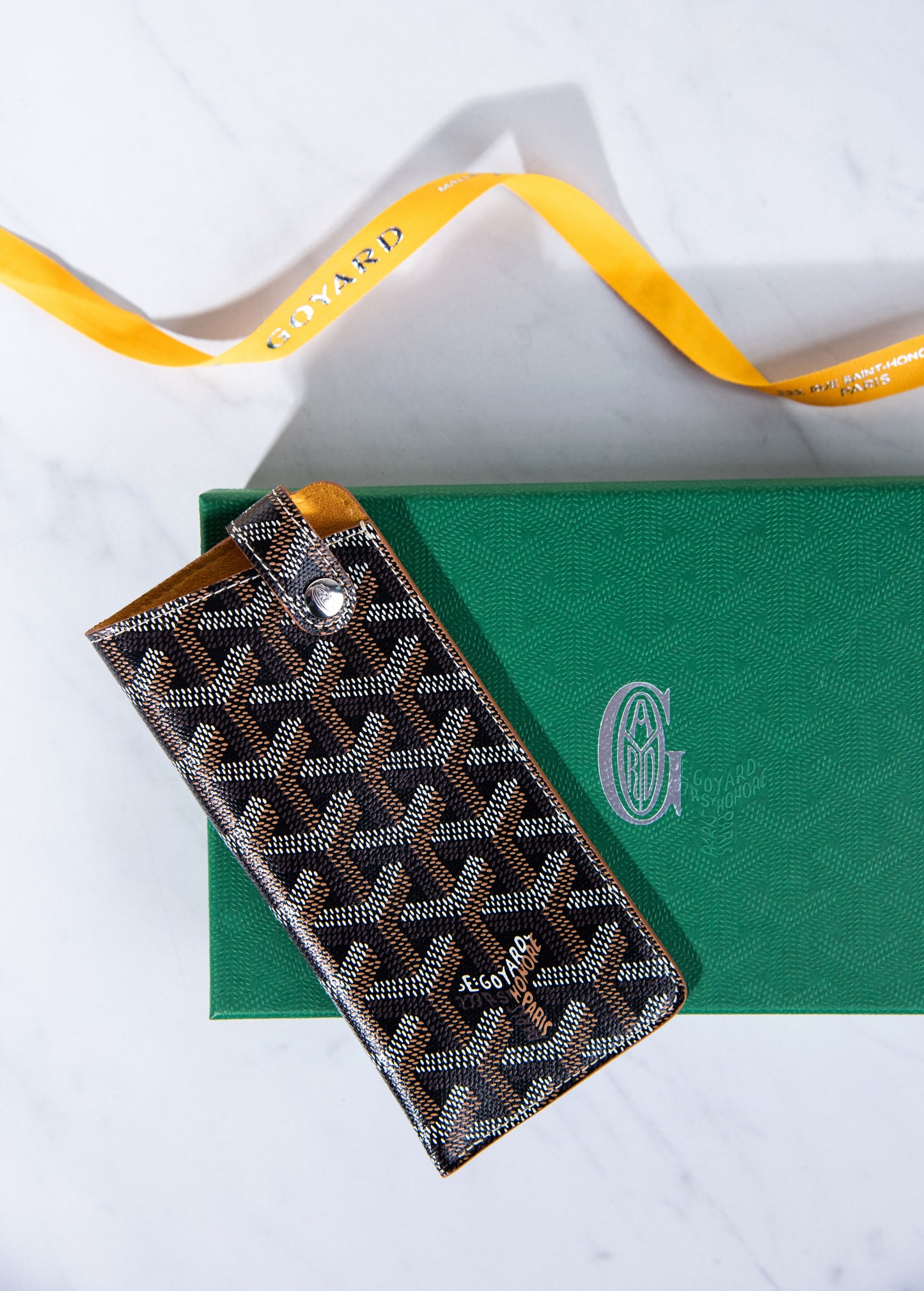 Goyard Montmartre PM Glasses Case Black/Tan
