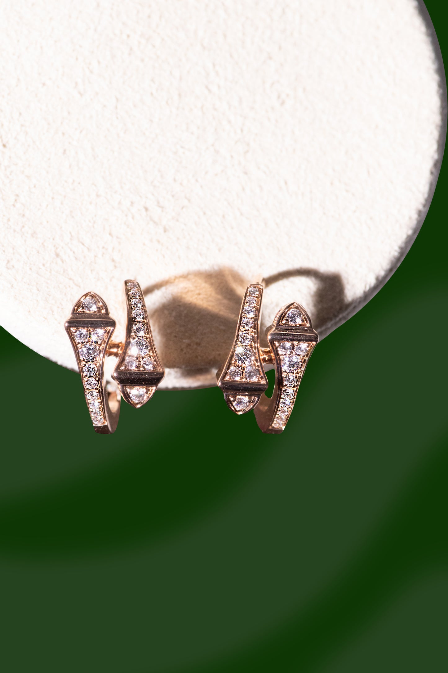 Marli Cleo Venus Rose Gold Necklace & Huggie Earrings