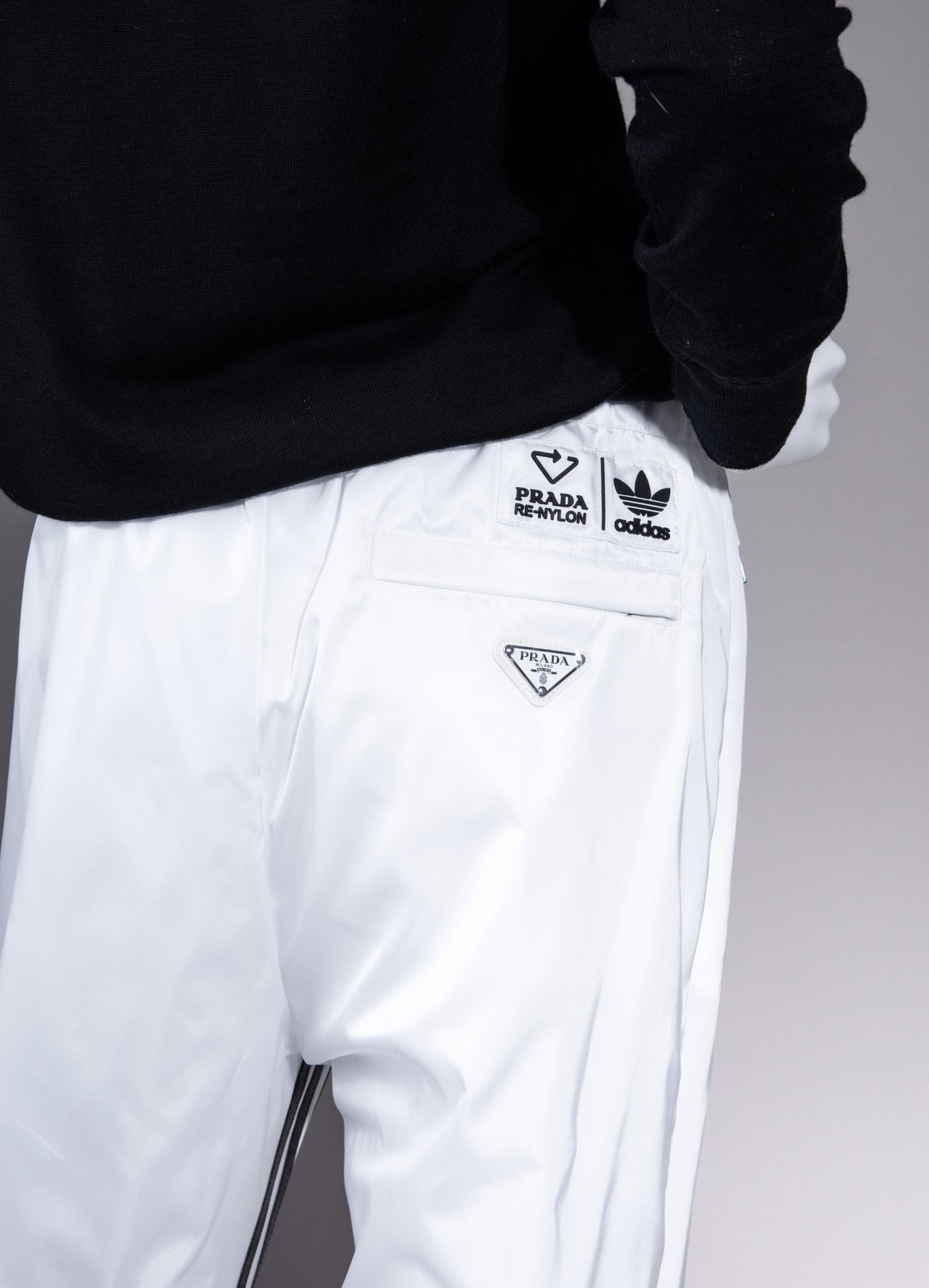 Prada Adidas for Prada Re-Nylon White Pants