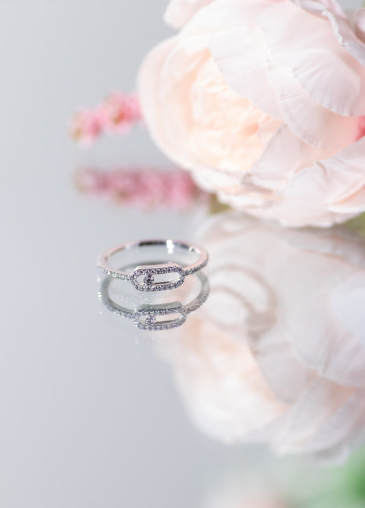 Messika Move Uno Pavé White Gold Diamond Ring