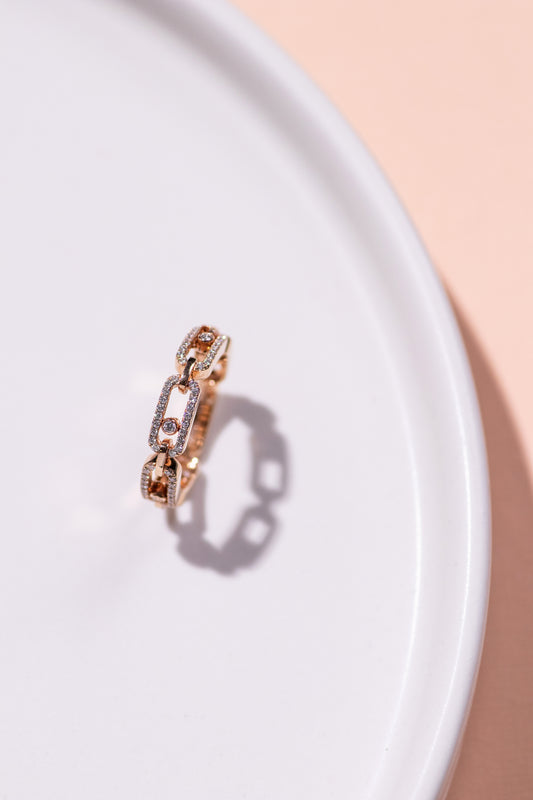 Messika Move Uno Multi Pavée Diamond Ring in Rose Gold