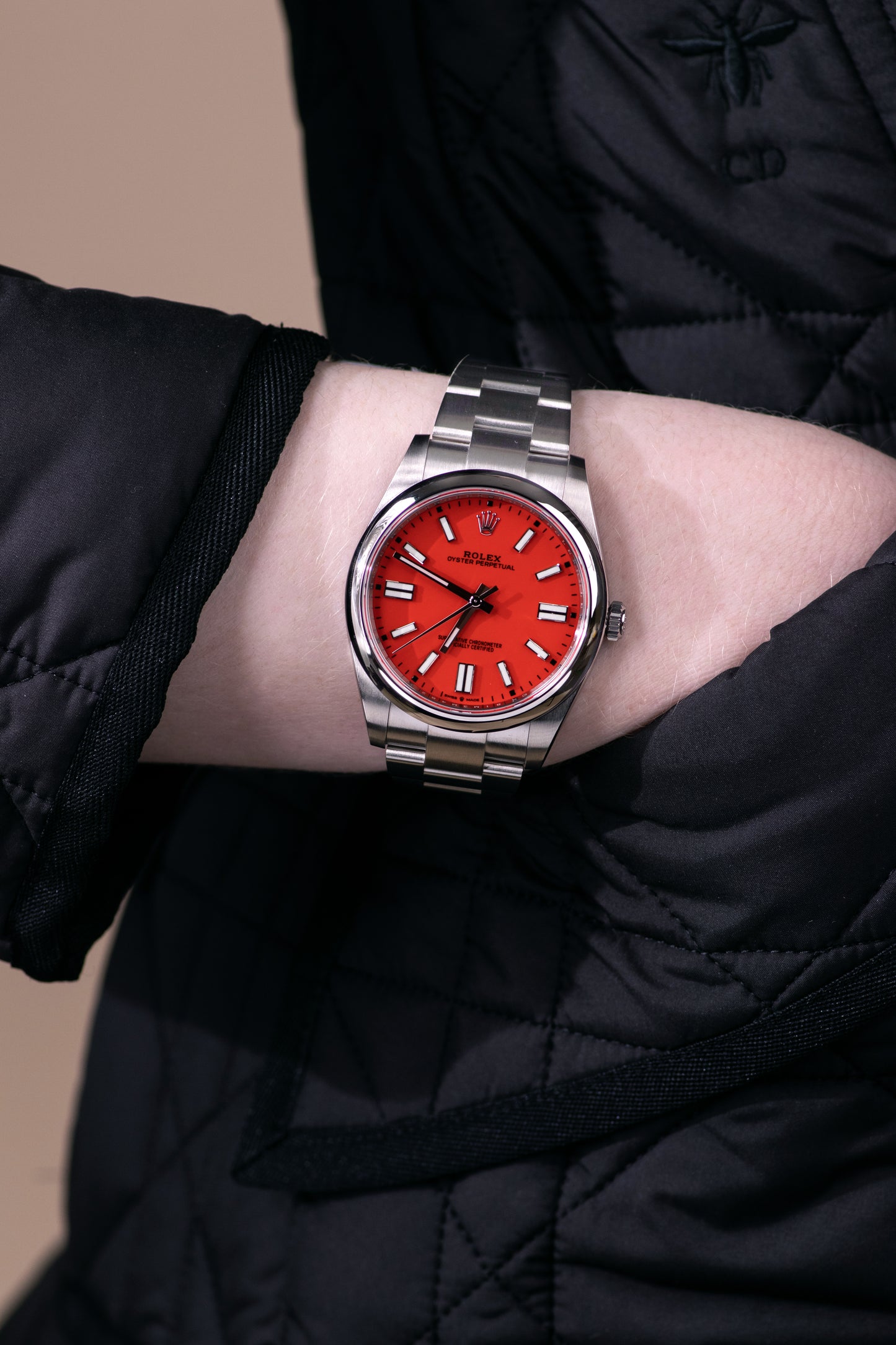 Rolex Oyster Perpetual 41mm Coral Red Dial