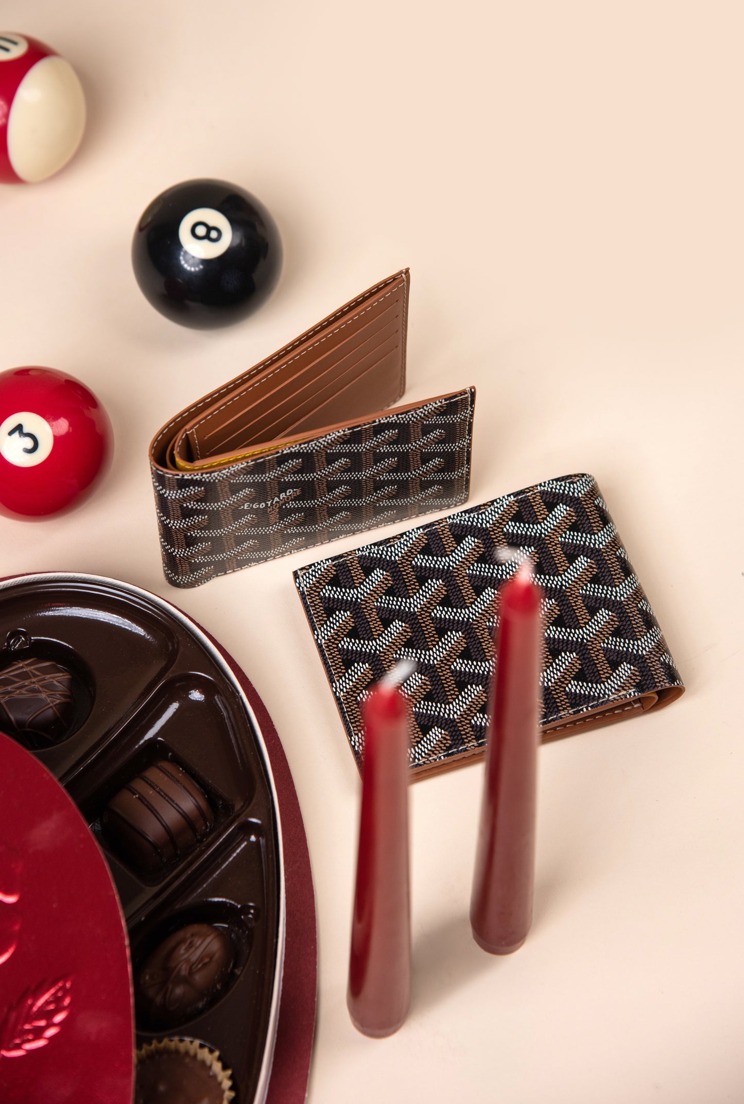 Goyard Victoire Wallet in Black/Tan