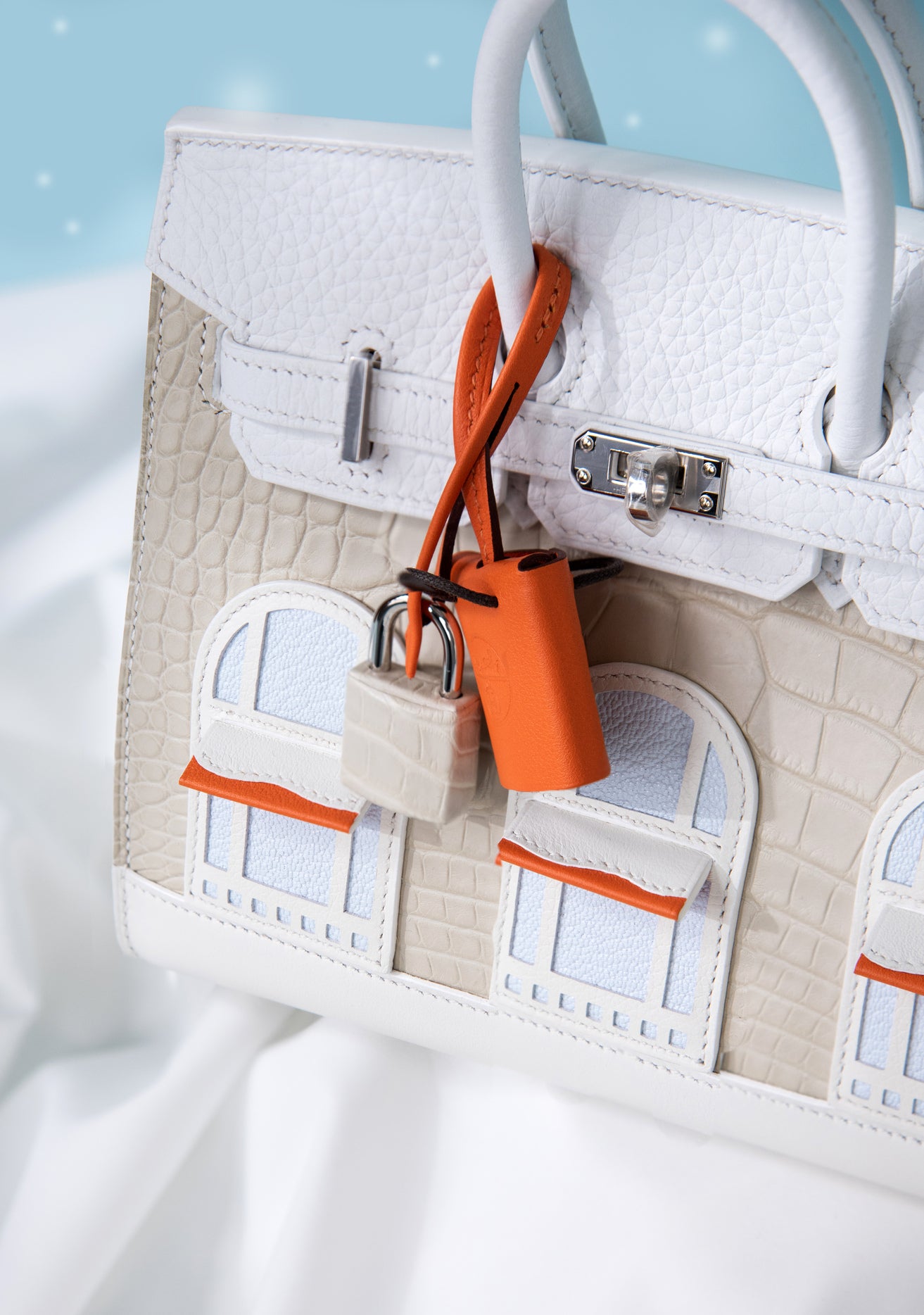 Hermès Birkin 20 Sellier Fauborg Snow PHW