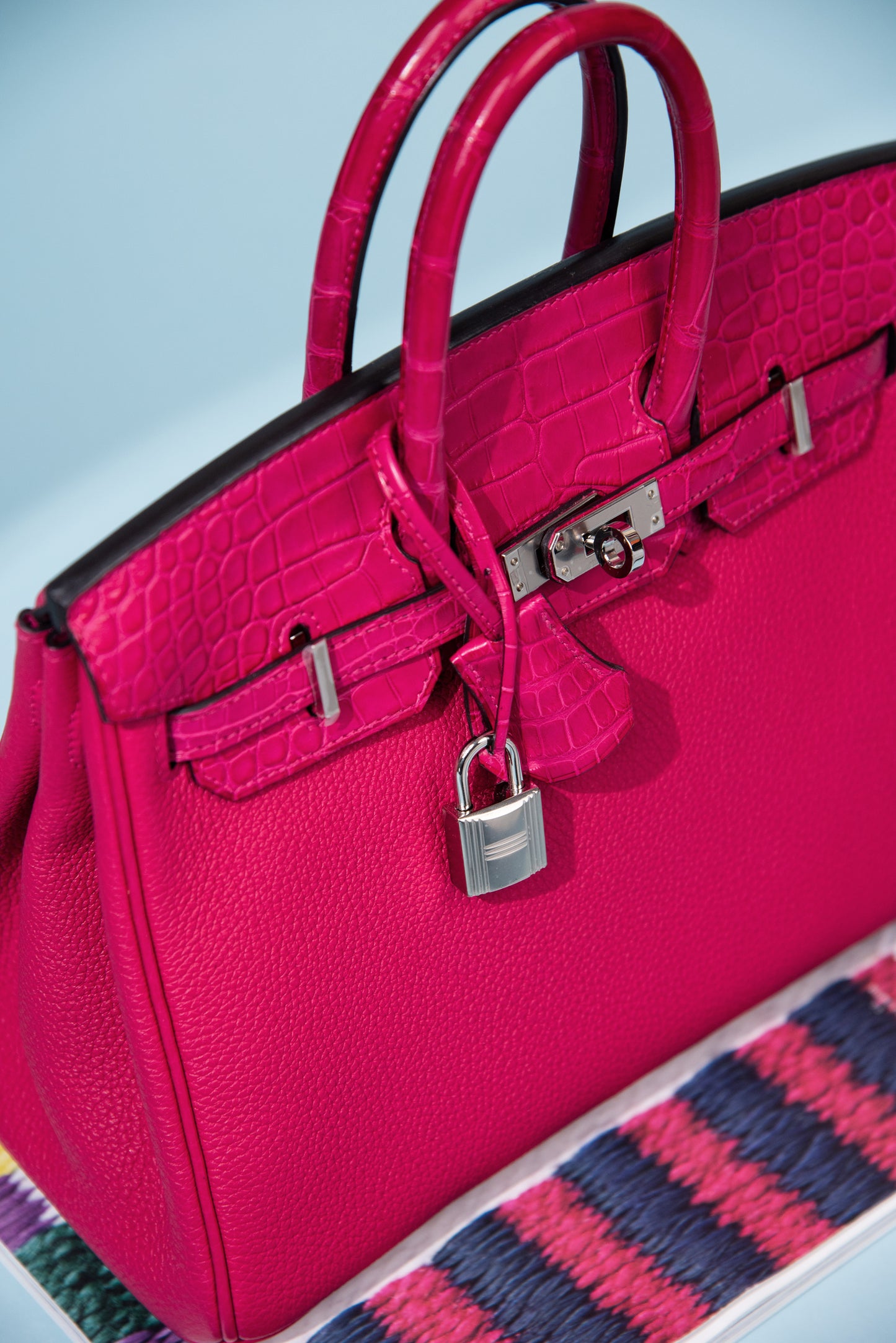 Hermès - Birkin 25 Touch Matte Alligator in Rose Framboise PHW