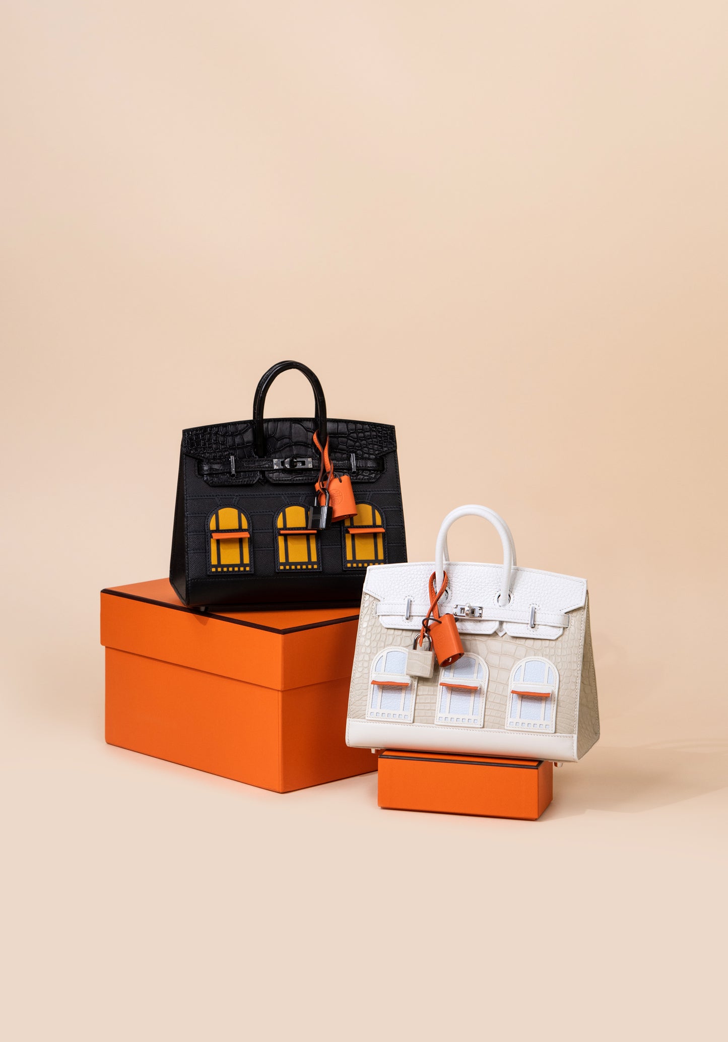 Hermès Faubourg Sellier Birkin 20 Midnight Version & Faubourg Sellier Birkin 20 Snow PHW