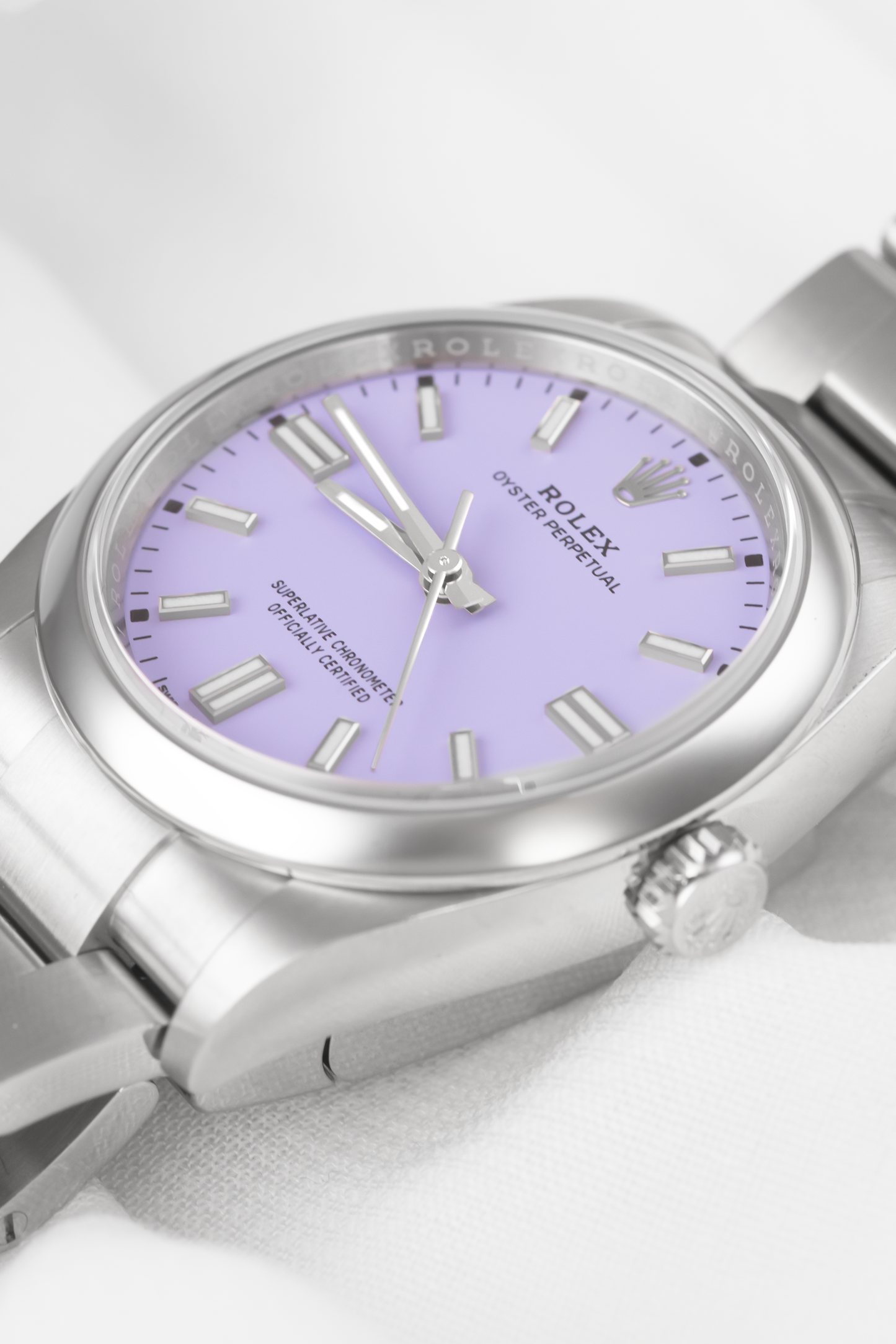 Rolex Oyster Perpetual 36mm Lavender Dial Watch