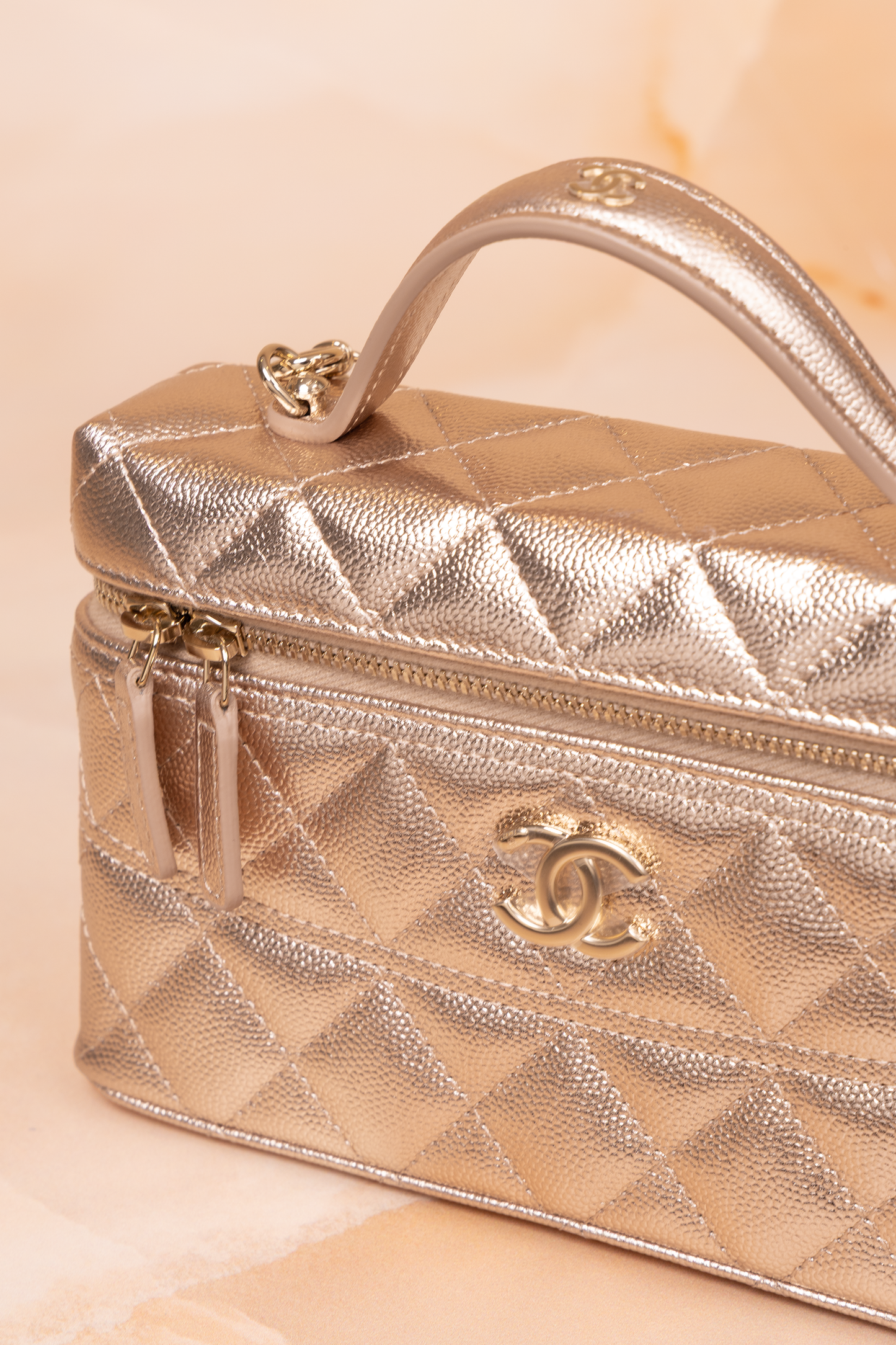 Chanel Vanity Case with Chain in Copper