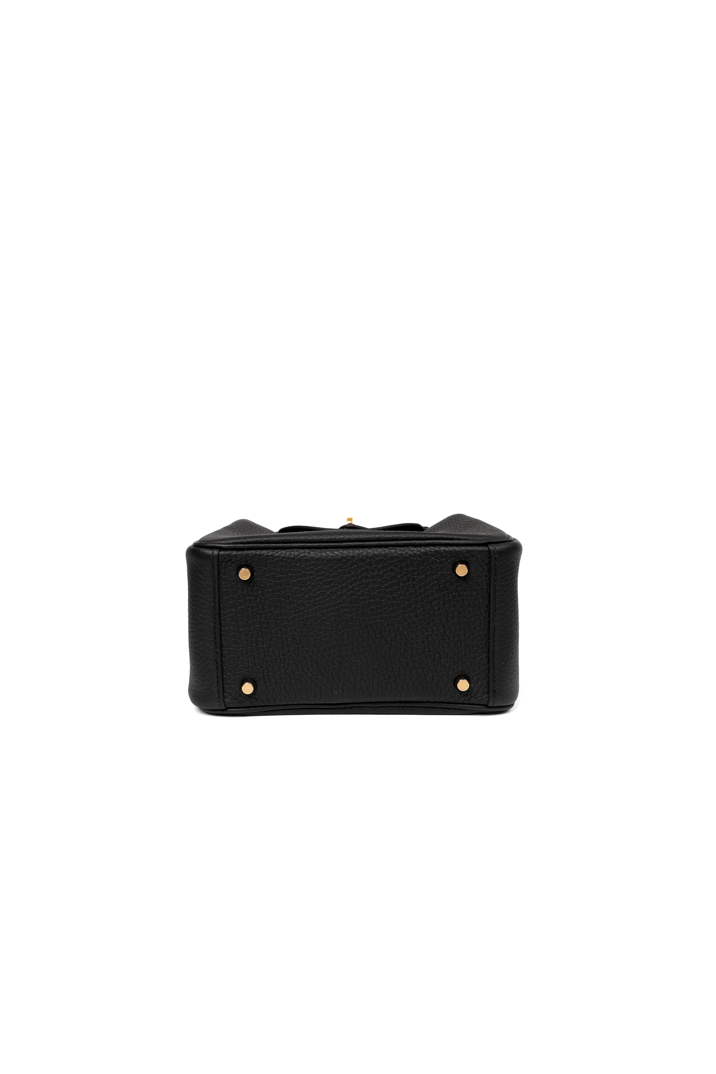 Hermes Mini Lindy in Black with Gold Hardware