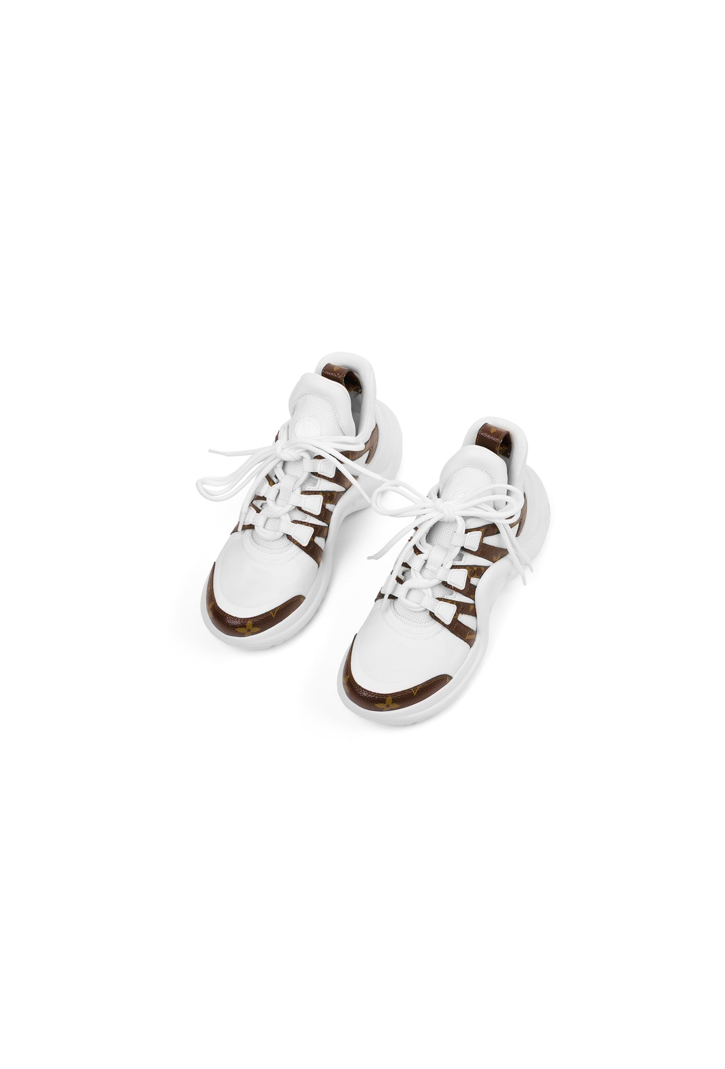 Louis Vuitton Patent Monogram Archlight Sneaker in White