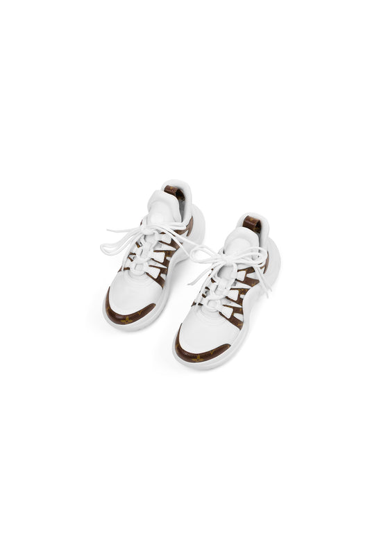 Louis Vuitton Patent Monogram Archlight Sneaker in White