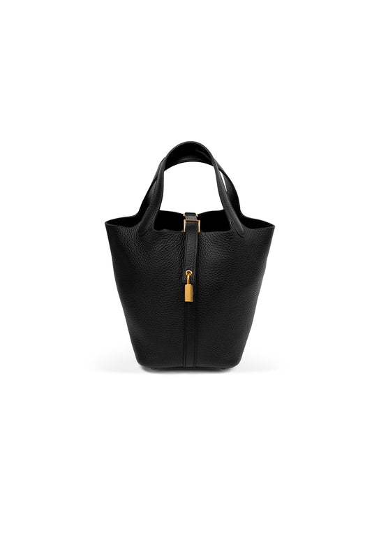 Hermes Picotin 18 in Black with Gold Hardware