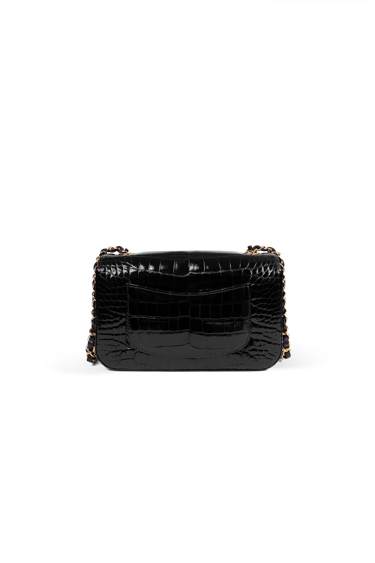 Chanel Mini Alligator Flap Bag in Black