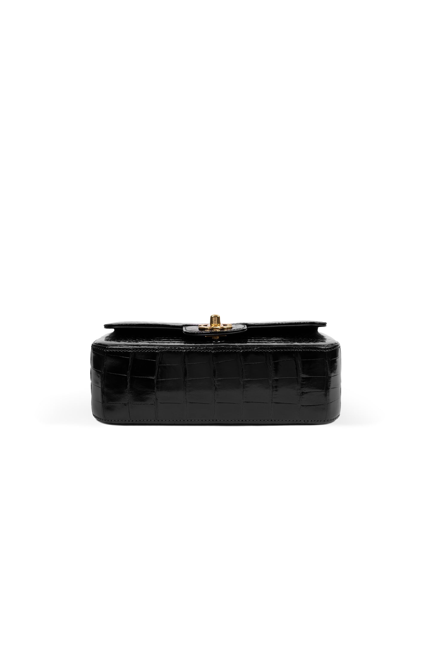 Chanel Mini Alligator Flap Bag in Black