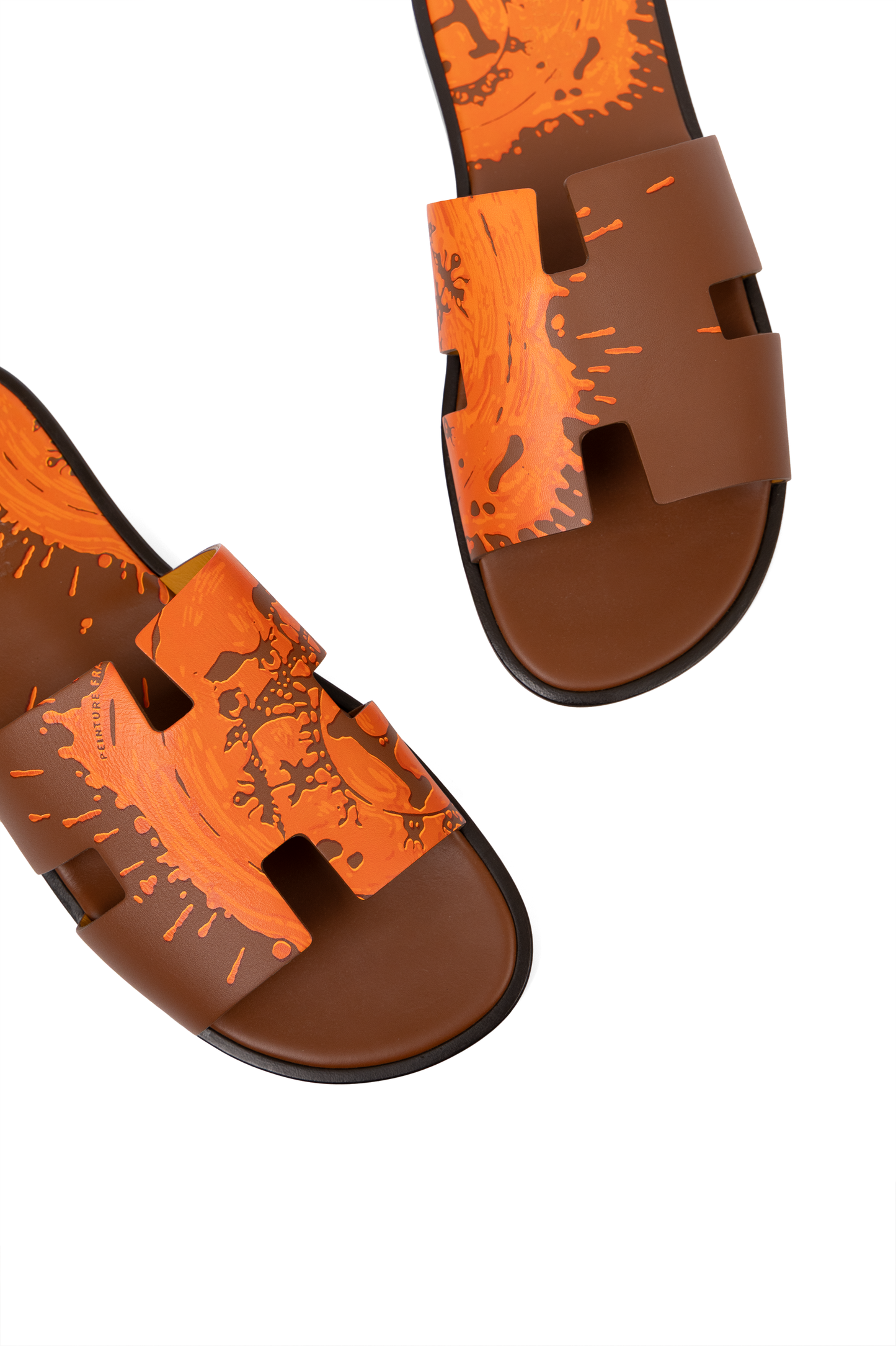 Hermes Izmir Orange Splash Sandals